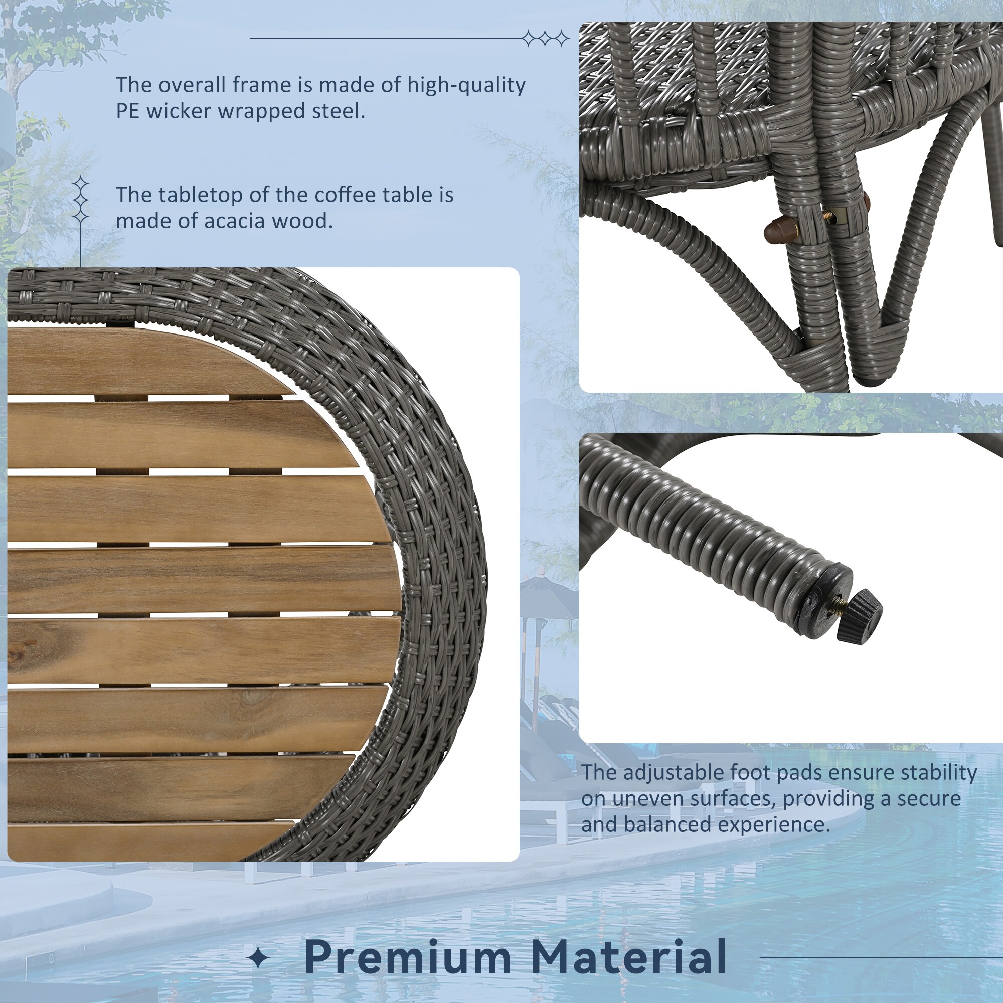 JIMSMAISON BOTRPCS03GR Patio-Conversation-Sets - View #4