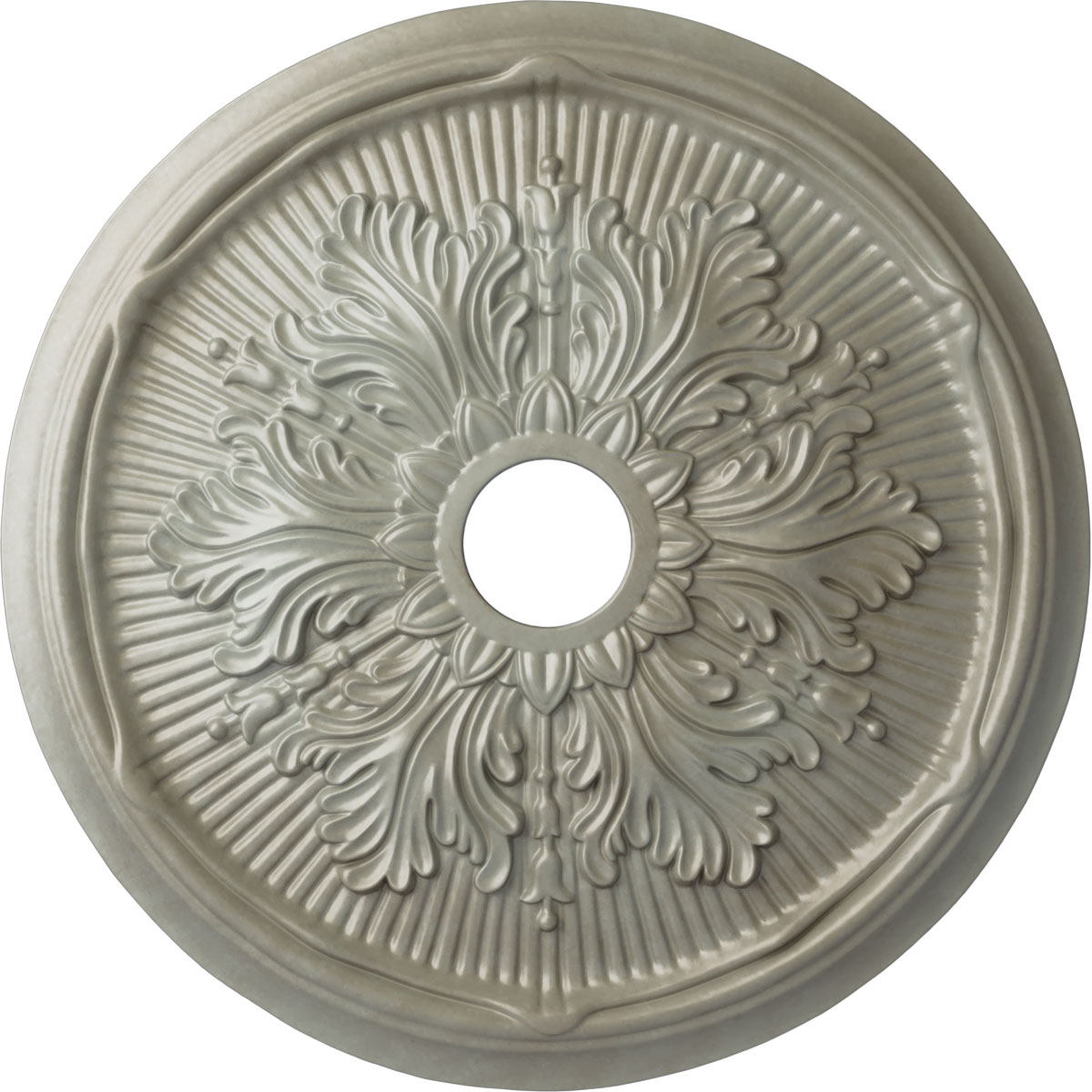 Ekena Millwork CM23LUFLS Luton Leaf 23.75-in W x 23.75-in L Painted Flash Gold Polyurethane Whole Ceiling Medallion