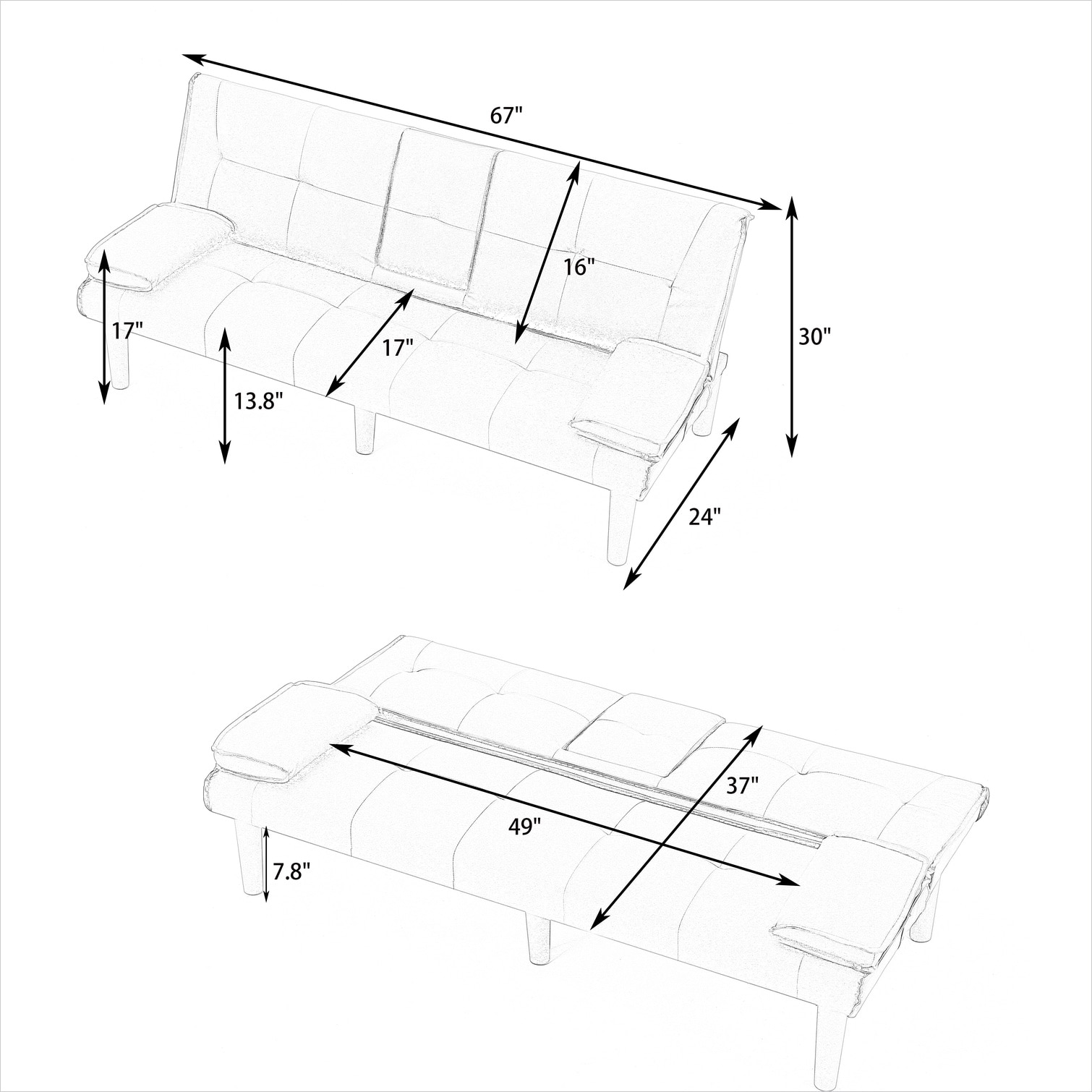 SUNCREAT H9JZDLW2EOSH Sofas-Loveseats - View #12
