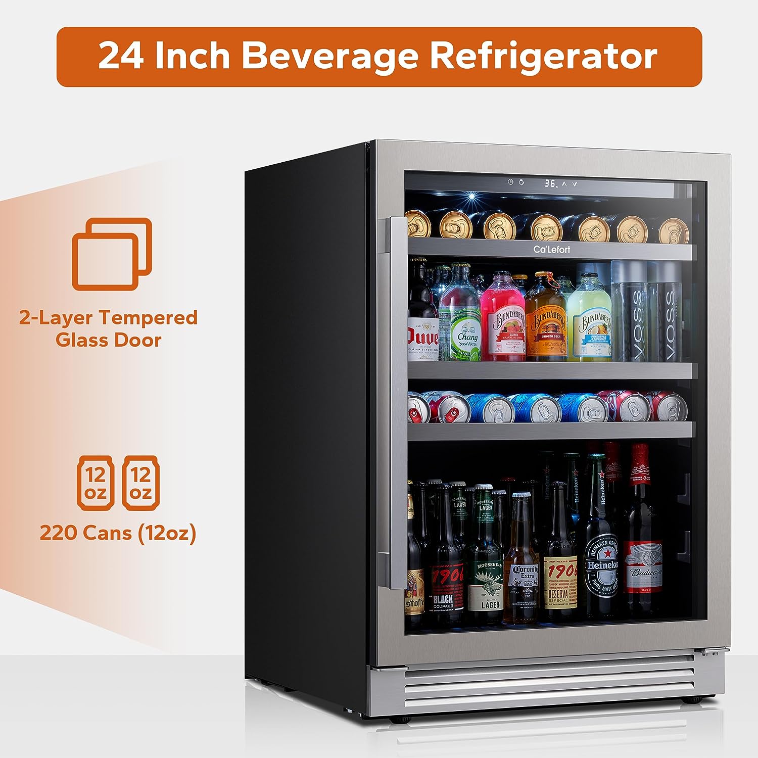 Wine Cooler/Cabinet,Small Beverage Refrigerator,17 Bottles,Beer
