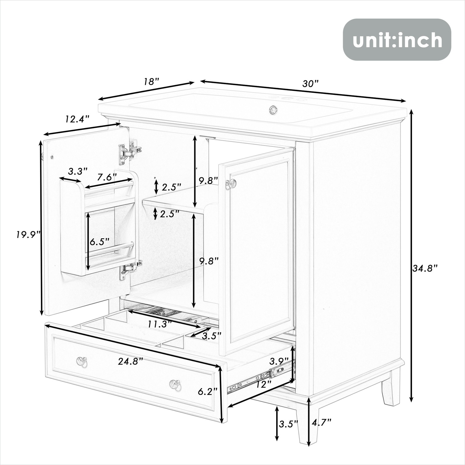 Watnature XQRO63F0WPBU Bath-Vanity-Combo - View #3