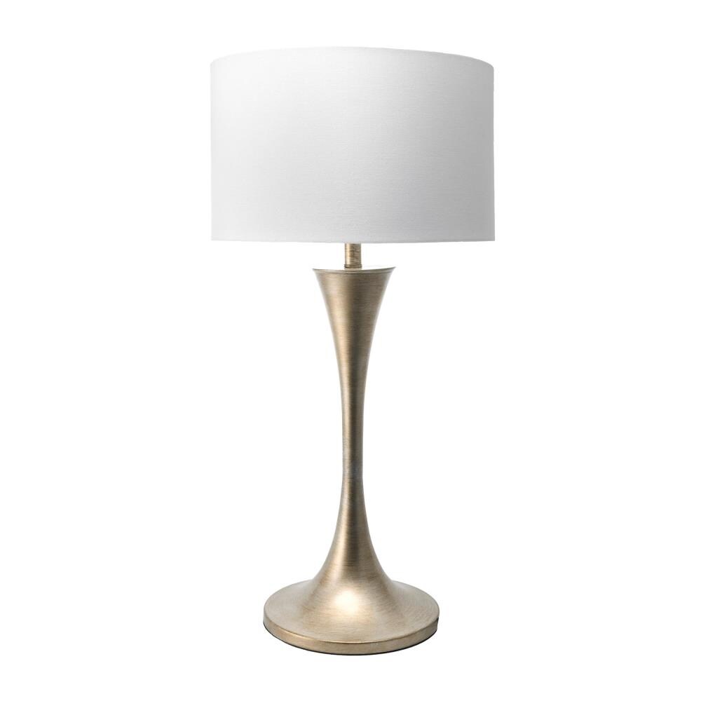 nuLOOM MIT07AA 33-in Gold 3-way Table Lamp with Linen Shade