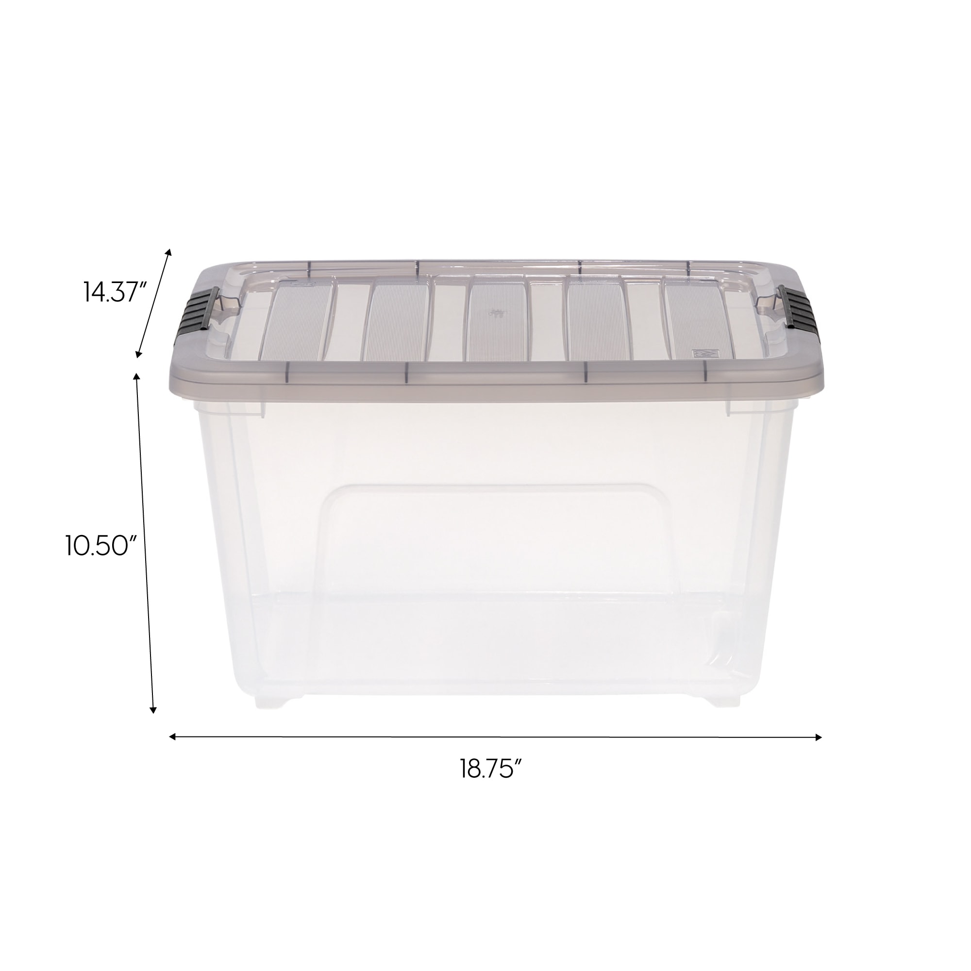 Yuright 3.5 qt Plastic Bin with Lid, Latching Box Tote, 4 Pack