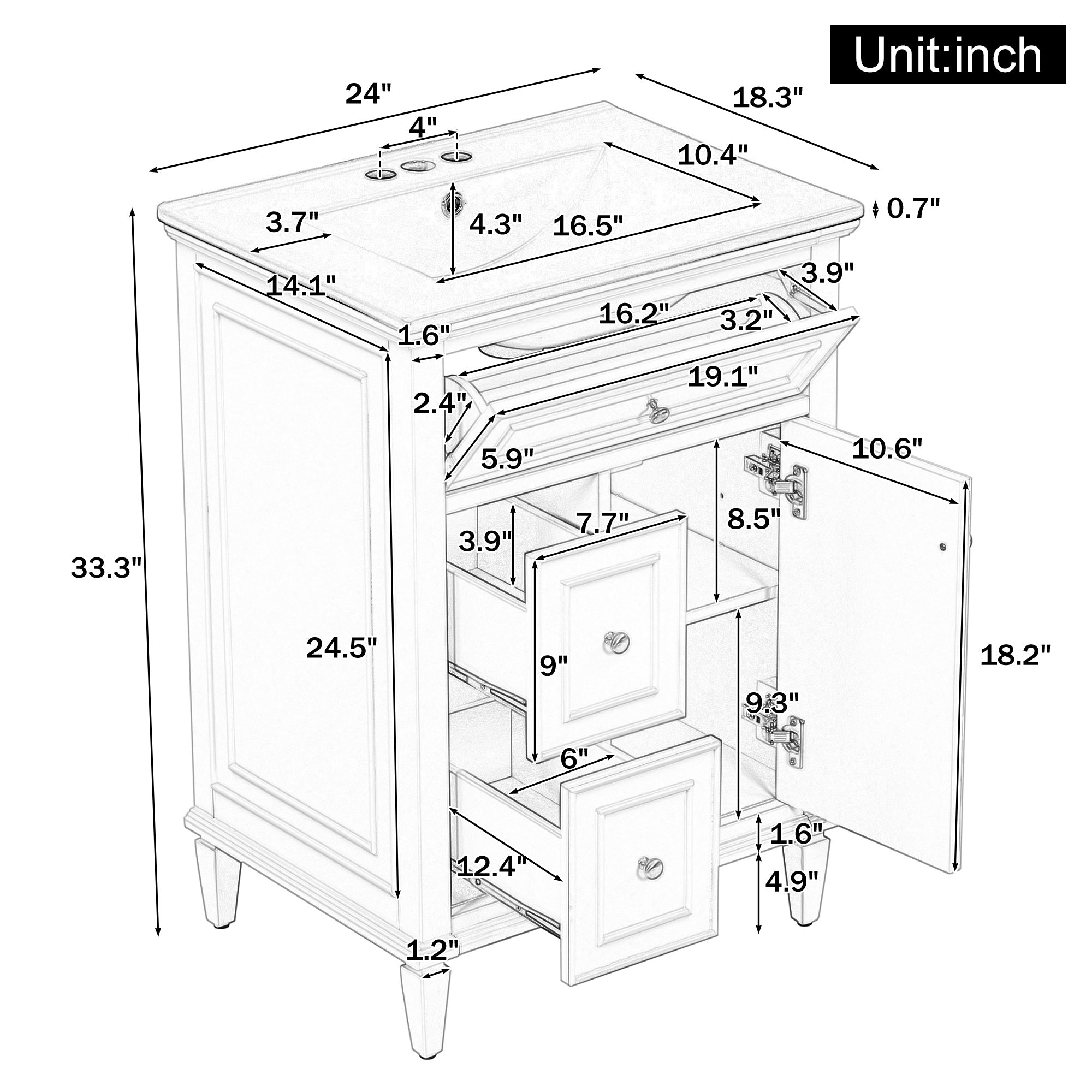 Boyel Living BL-BY-2821C Bath-Vanity-Combo - View #2