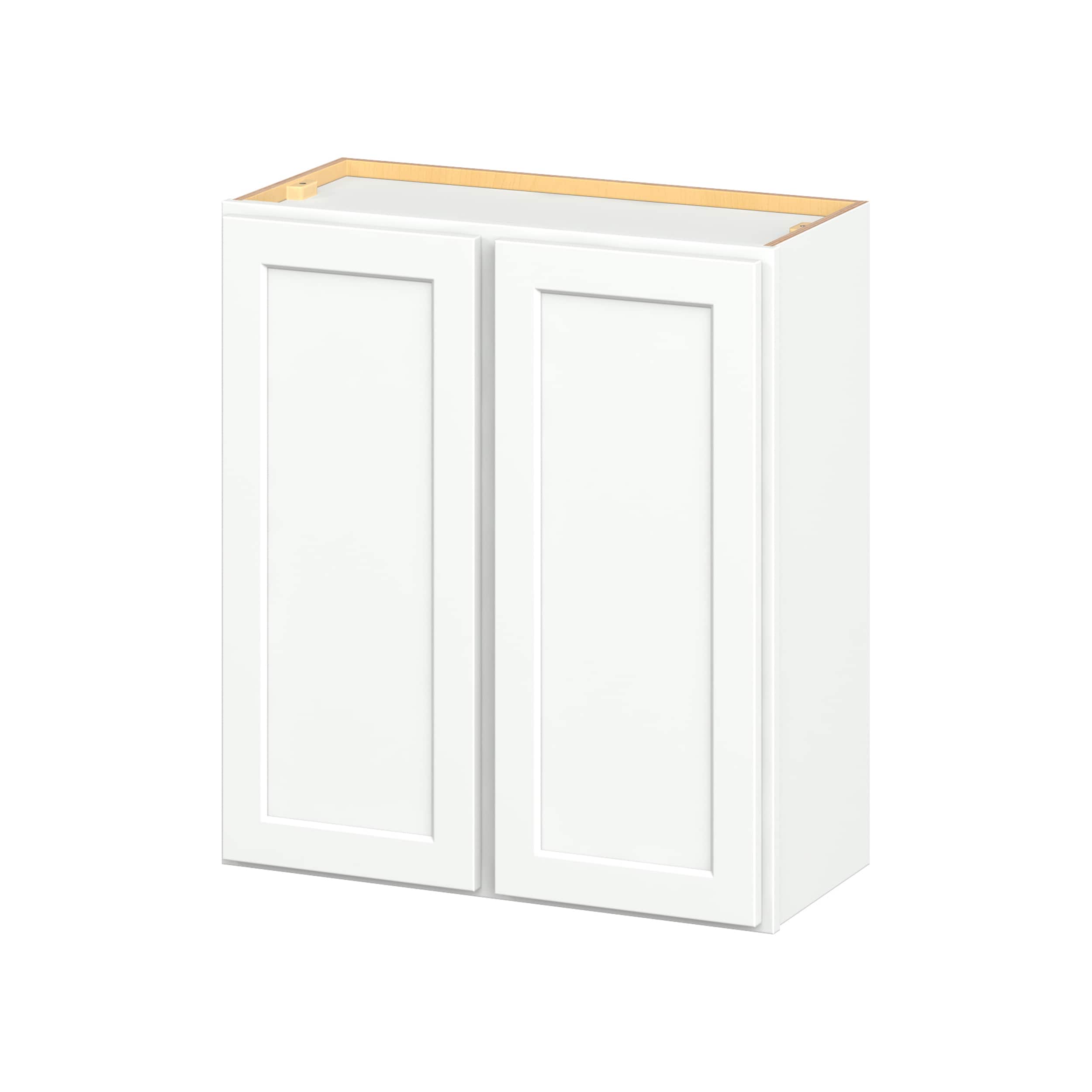 Hugo&Borg W2730-GL PRO Glendale 27-in W x 30-in H x 12-in D Pure White Wall Ready to assemble Plywood Cabinet (Recessed Panel Shaker)