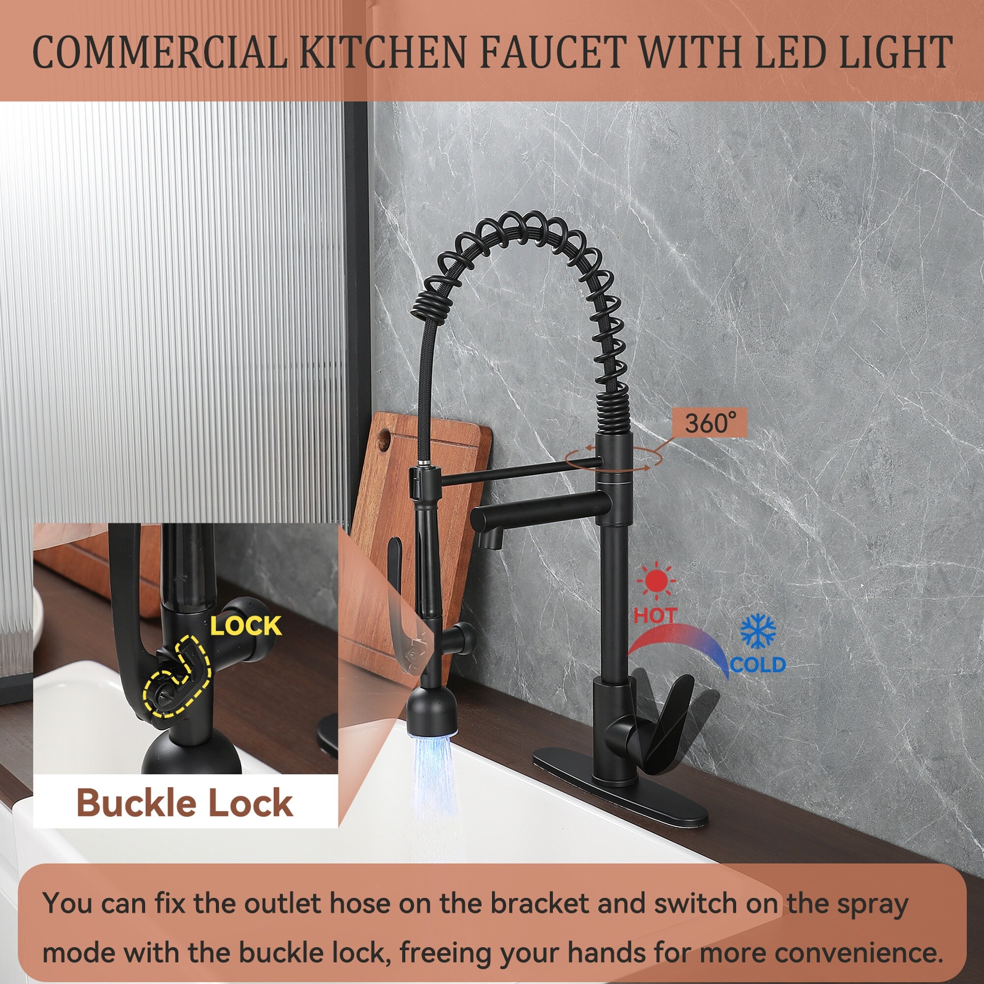 HyperDrop Cart B-5N3J9D1H4E3W Kitchen-Faucets - View #3