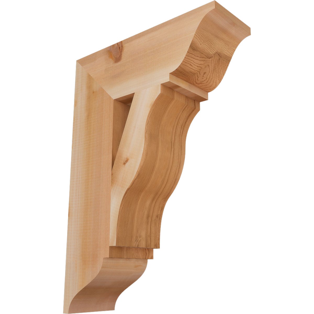 Ekena Millwork BKT06X18X26FST01SWR Funston traditional smooth 5-1/2-in x 18-in x 26-in Western red cedar Brown Wood Standard bracket