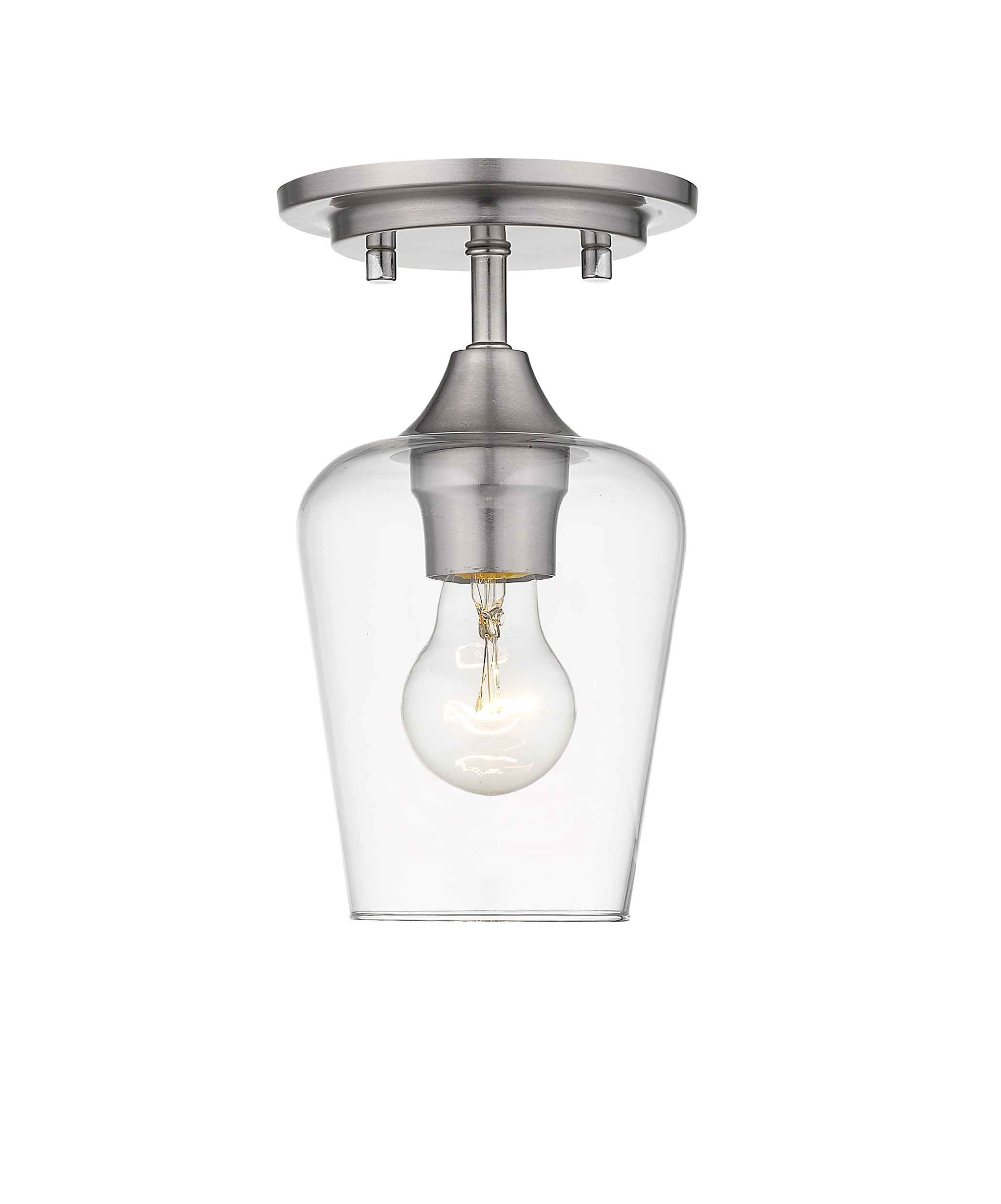 Z-Lite 473F1-BN Joliet 1 -Light 5.5-in Brushed Nickel Flush Mount Light