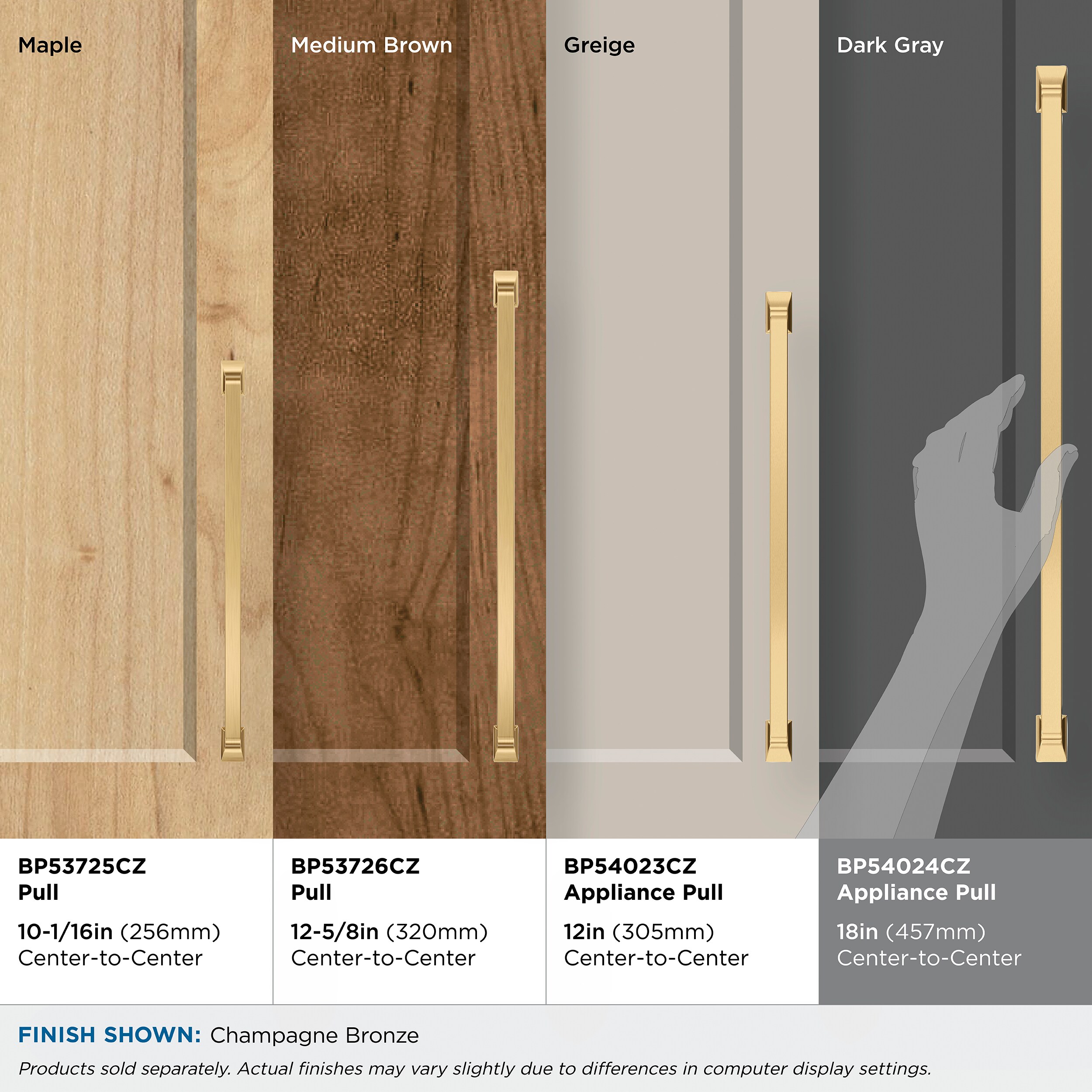 Amerock BP54024CZ Cabinet-Pulls - View #8