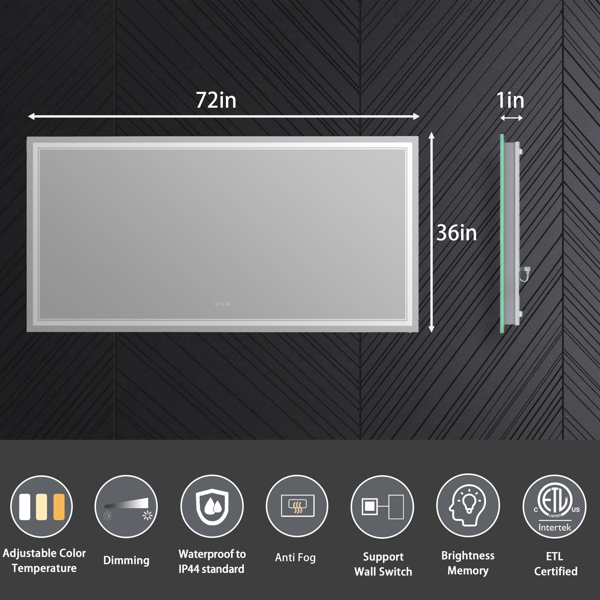AAZJ JDEX-TFMR3672 Framed-Bath-Mirrors - View #15
