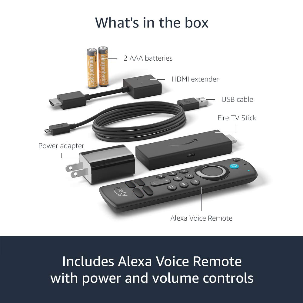 Fire TV Stick (3rd Gen) with Alexa Voice Remote (includes TV  controls), HD streaming Device