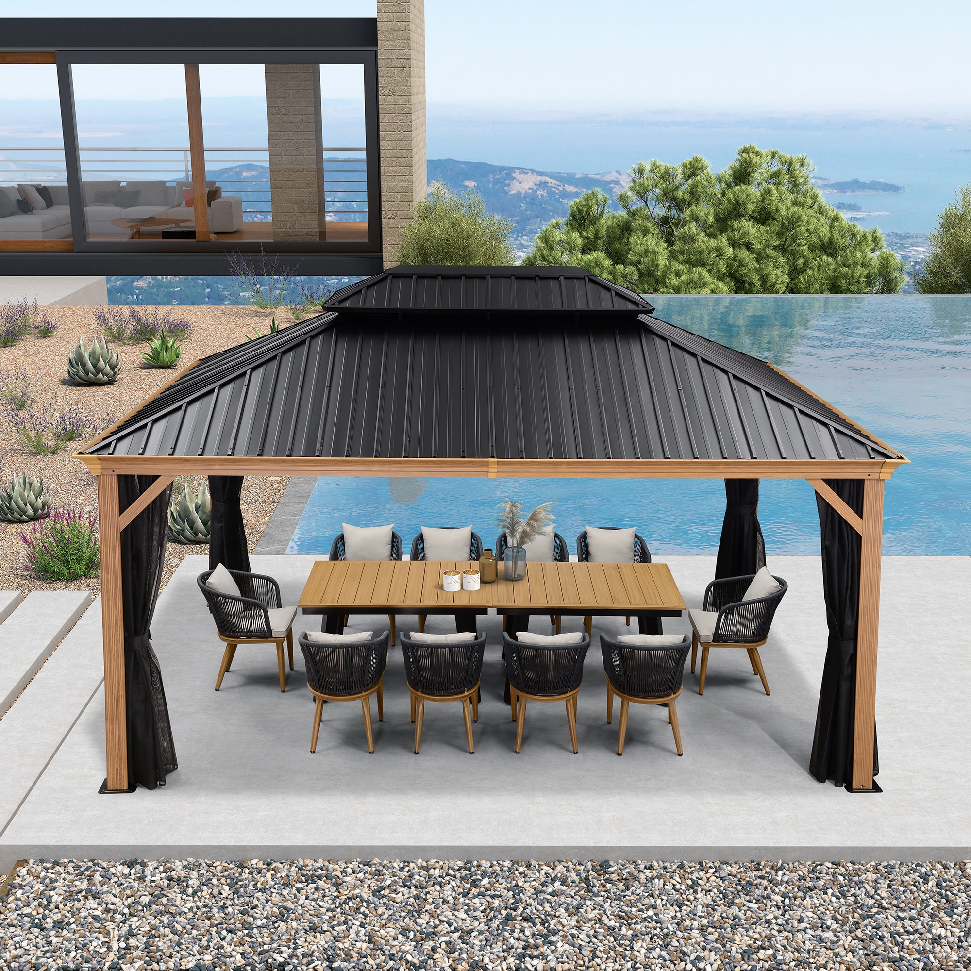 PURPLE LEAF LS06WHTG1216 Wood-Resin-Gazebos - View #4