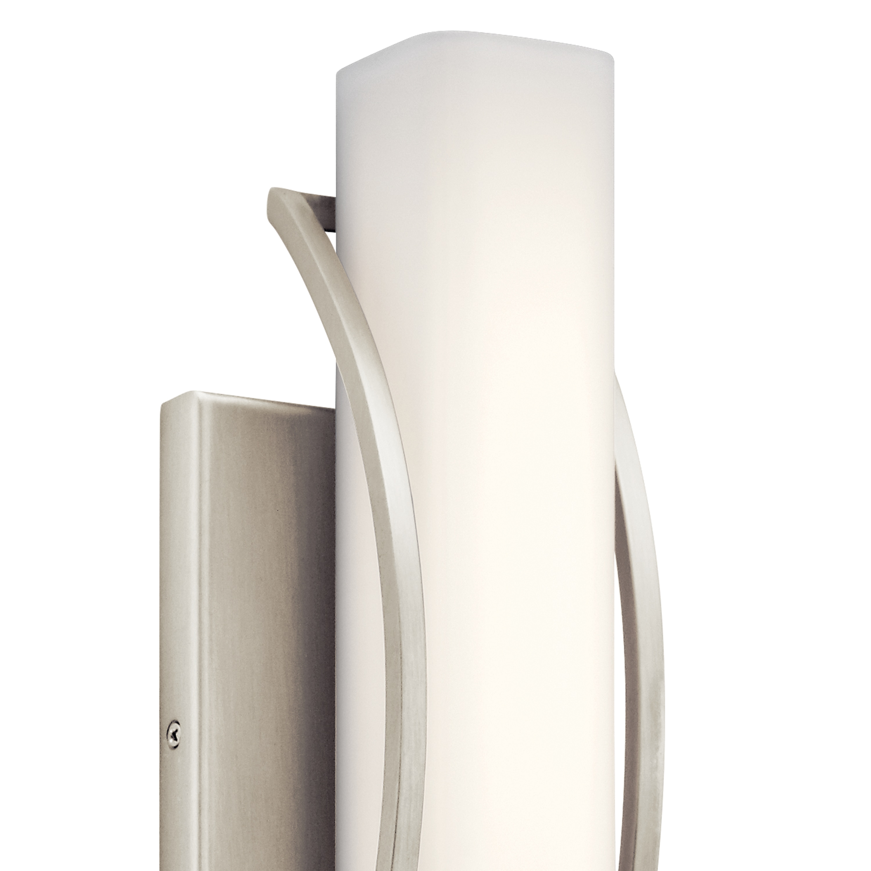 Brushed Nickel LED Vanity Light with Opal Glass Shade