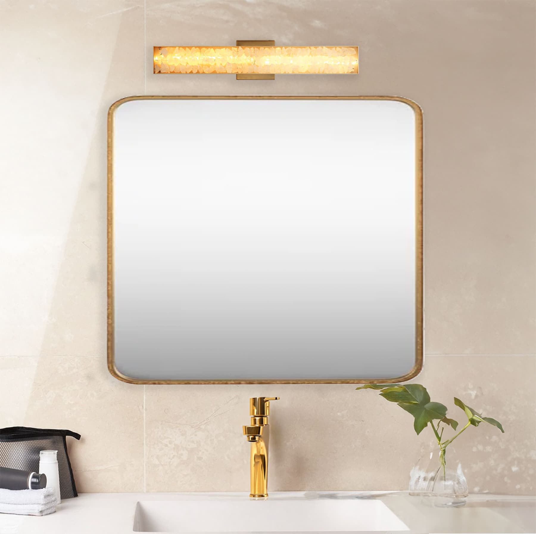 Minka Lavery 3882-776-L Divinely 24.5-in 1 -Light Satin Brass Integrated LED Transitional Vanity light bar