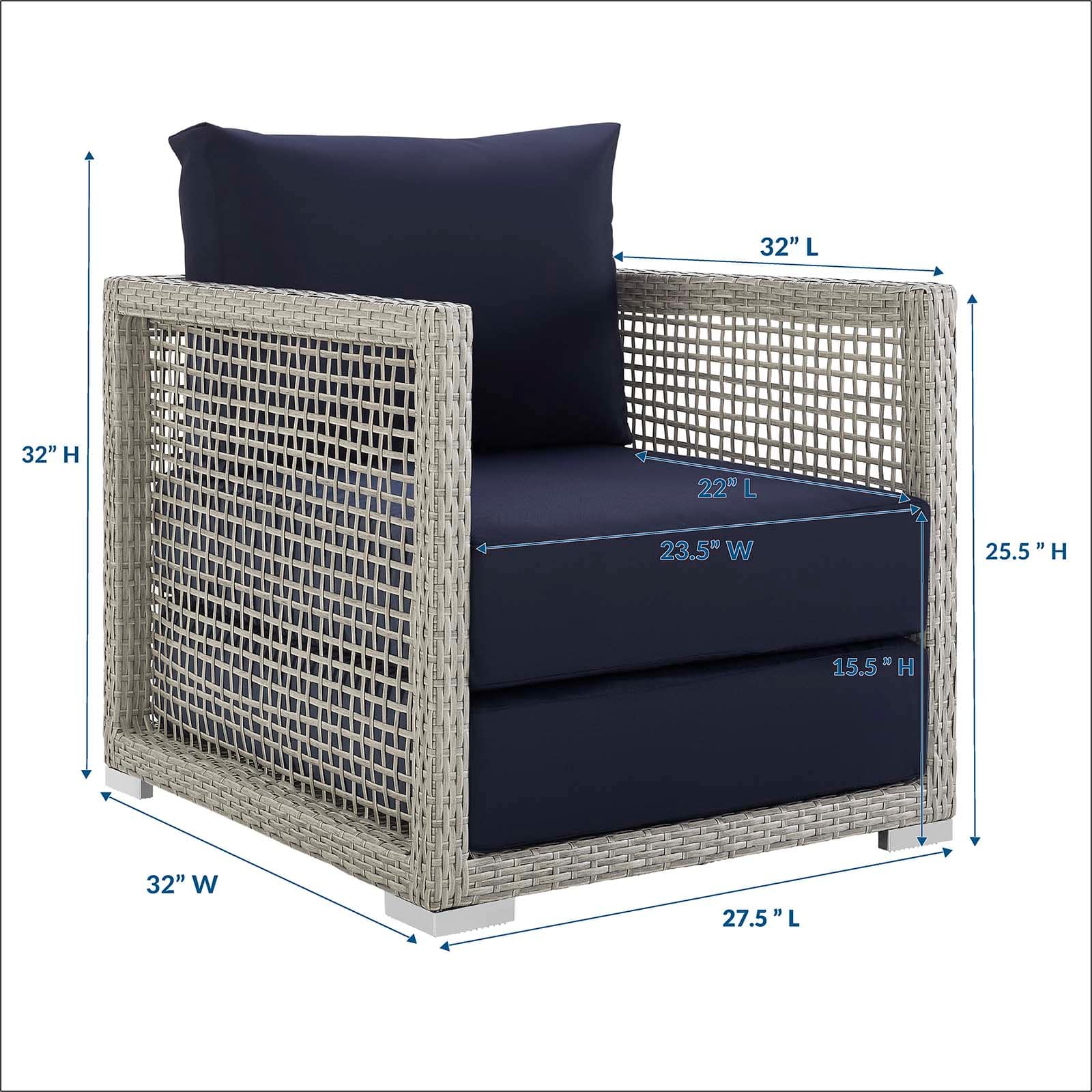 Modway EEI-2918-GRY-NAV Patio-Chairs - View #8