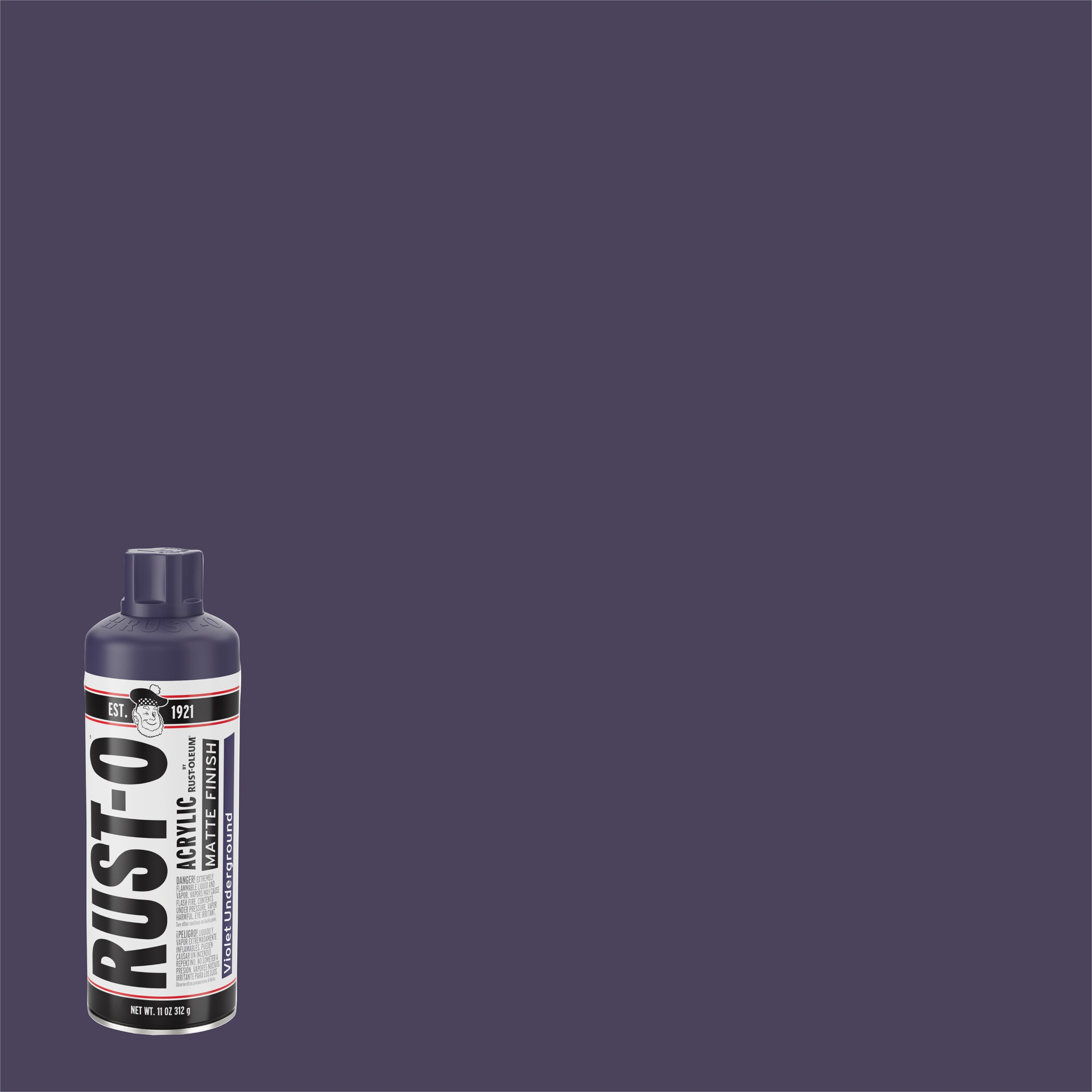 Rust-Oleum 392219SOS Rust-O Artist 6 -Pack Matte Violet Underground Spray paint ( NET WT. 11-oz )