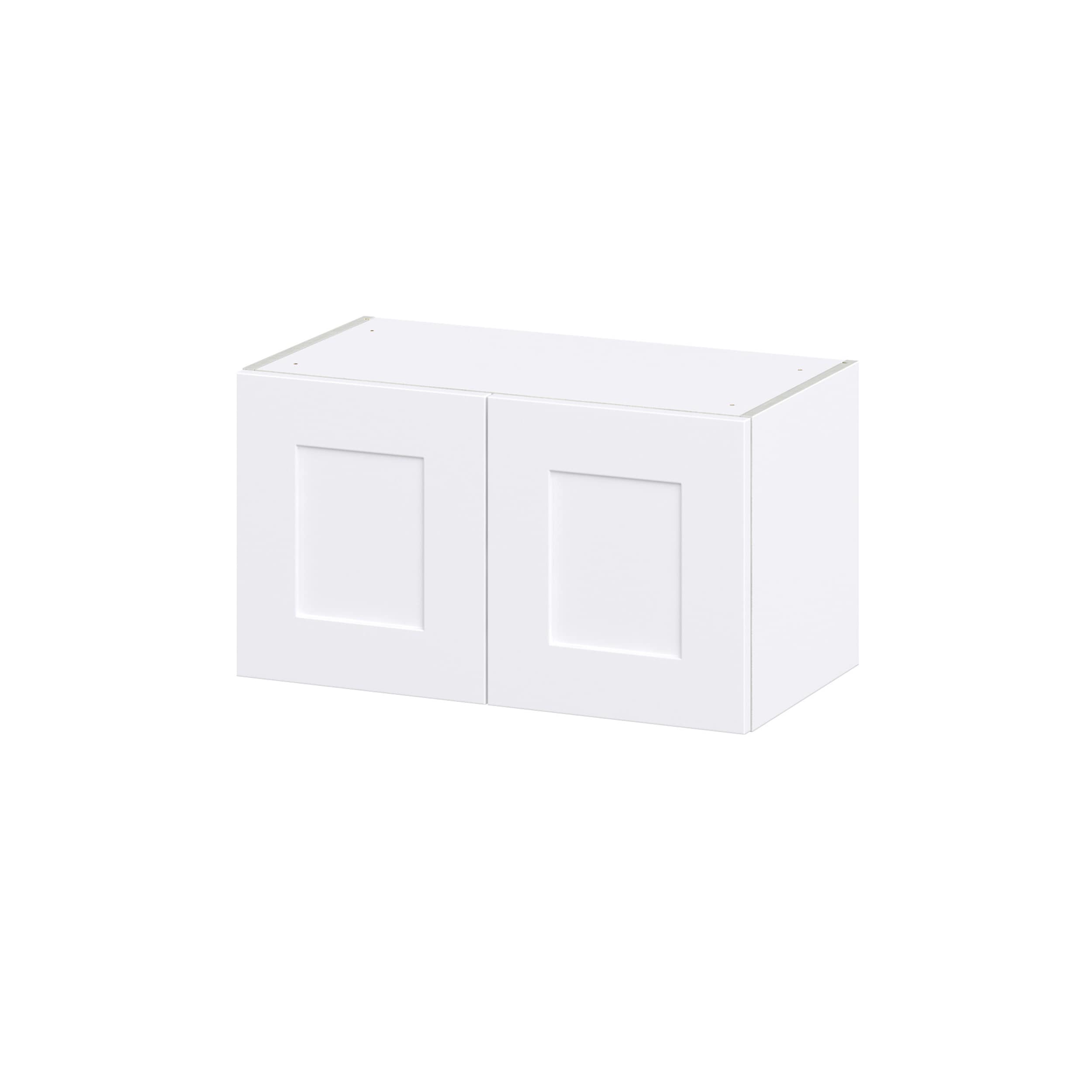 Hugo&Borg Jolie 27-in W x 15-in H x 14-in D Warm White Wall Fully Assembled Cabinet (Recessed Panel Shaker Door Style)
