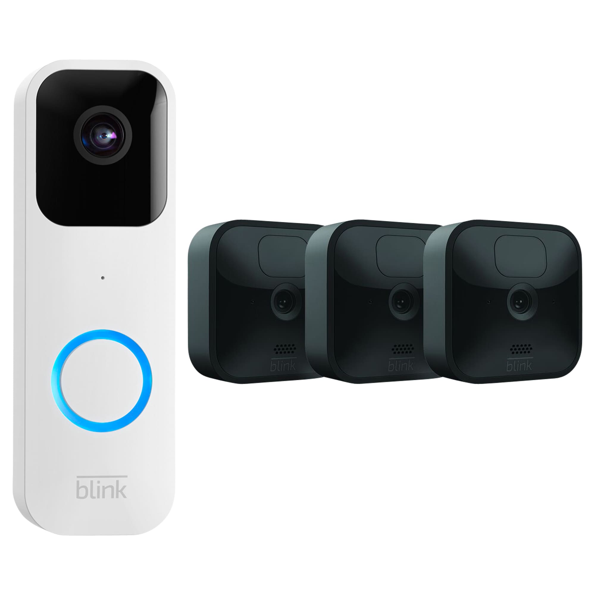 Shop Blink Outdoor 3-Camera System + Video Doorbell - White Bundle at