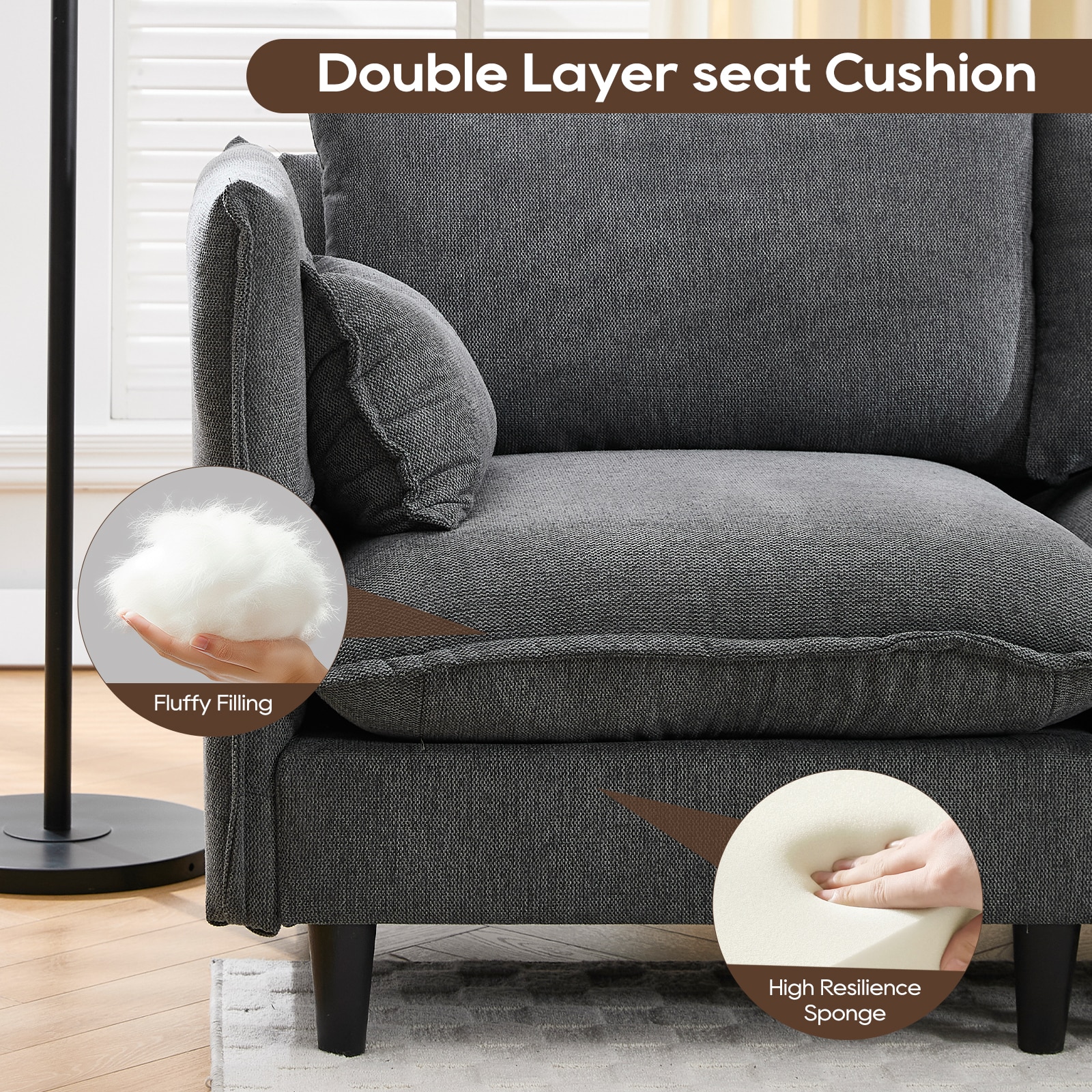 Clihome OF-0000SG98-AAGR Living-Room-Sets - View #9