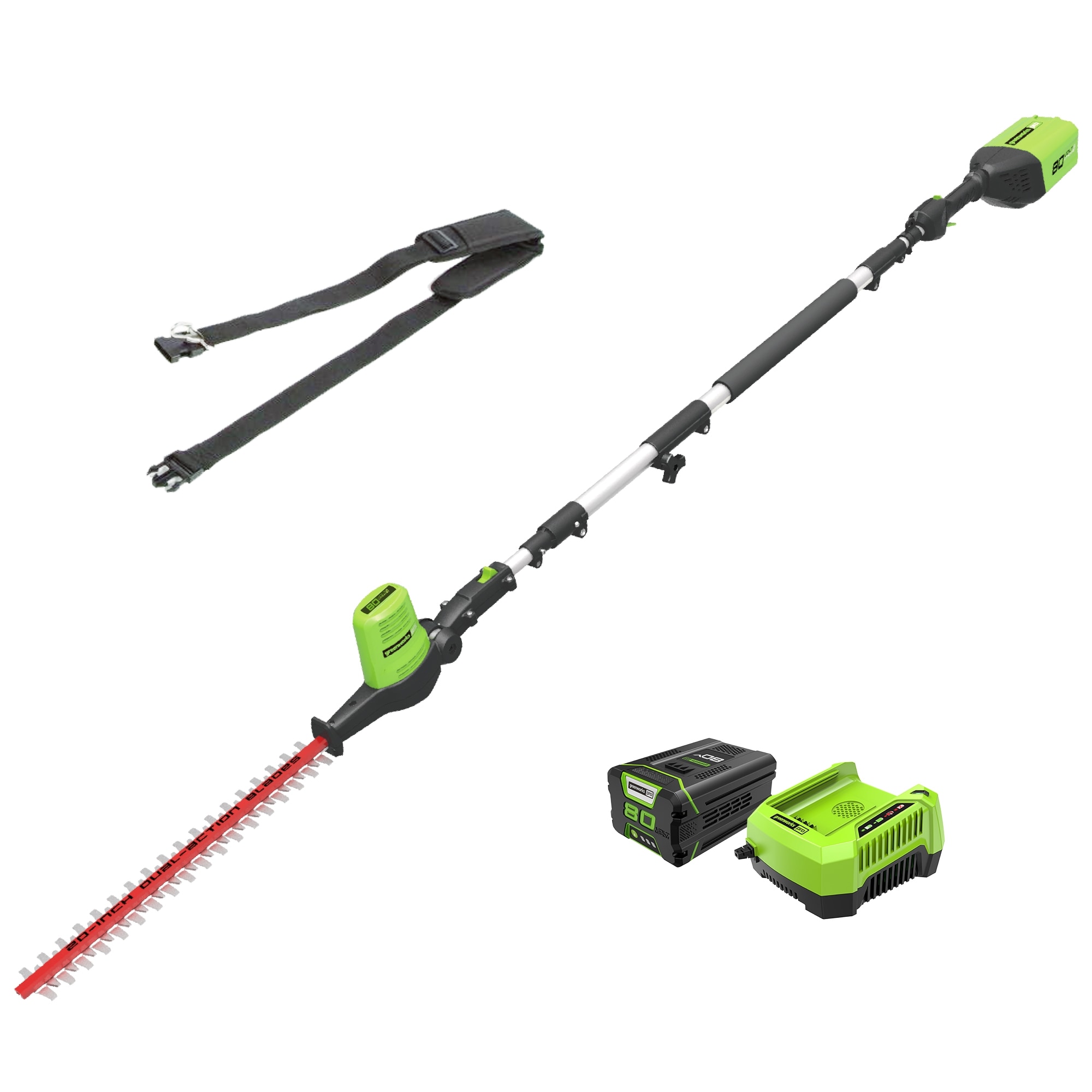 Greenworks Pro 80 volt Max 20 in Battery Hedge Trimmer 2 Ah Battery and Charger Included in the Hedge Trimmers department at Lowes