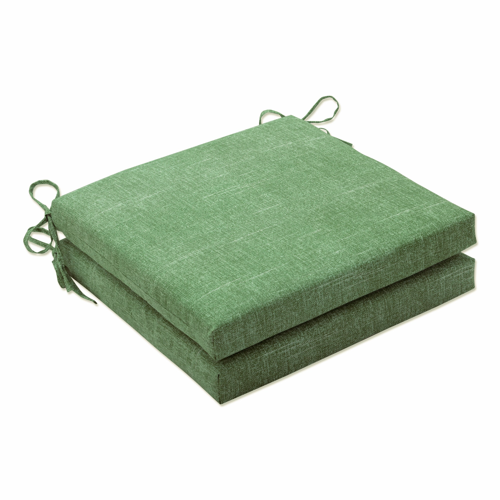 Pillow Perfect 679600 20-in x 20-in 2-Piece Green Patio Chair Cushion