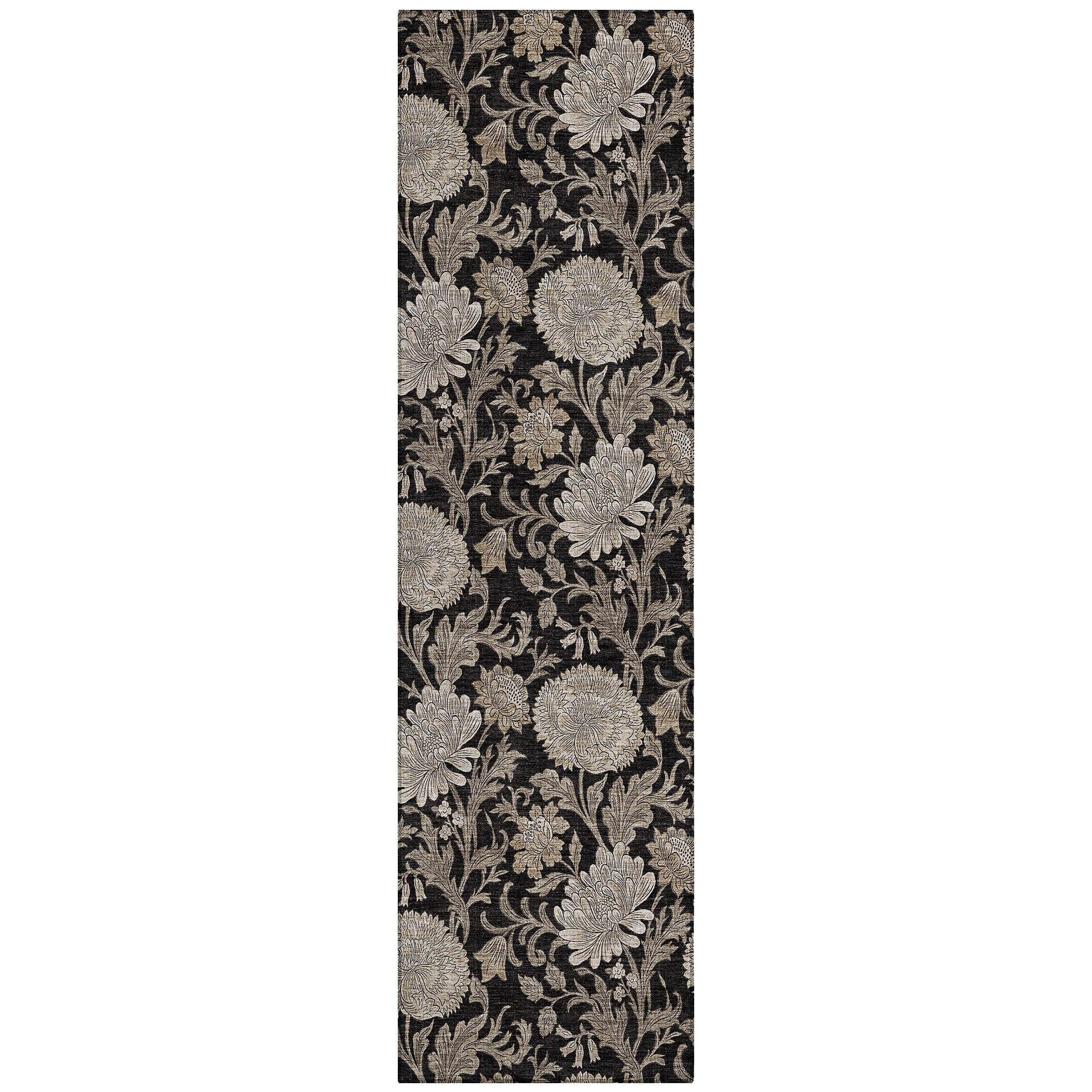 Addison Rugs ACN677BK2X8 Chantille ACN677BK 2 x 7 (ft) Polyester Black Rectangular Indoor/Outdoor Geometric Machine washable Runner rug