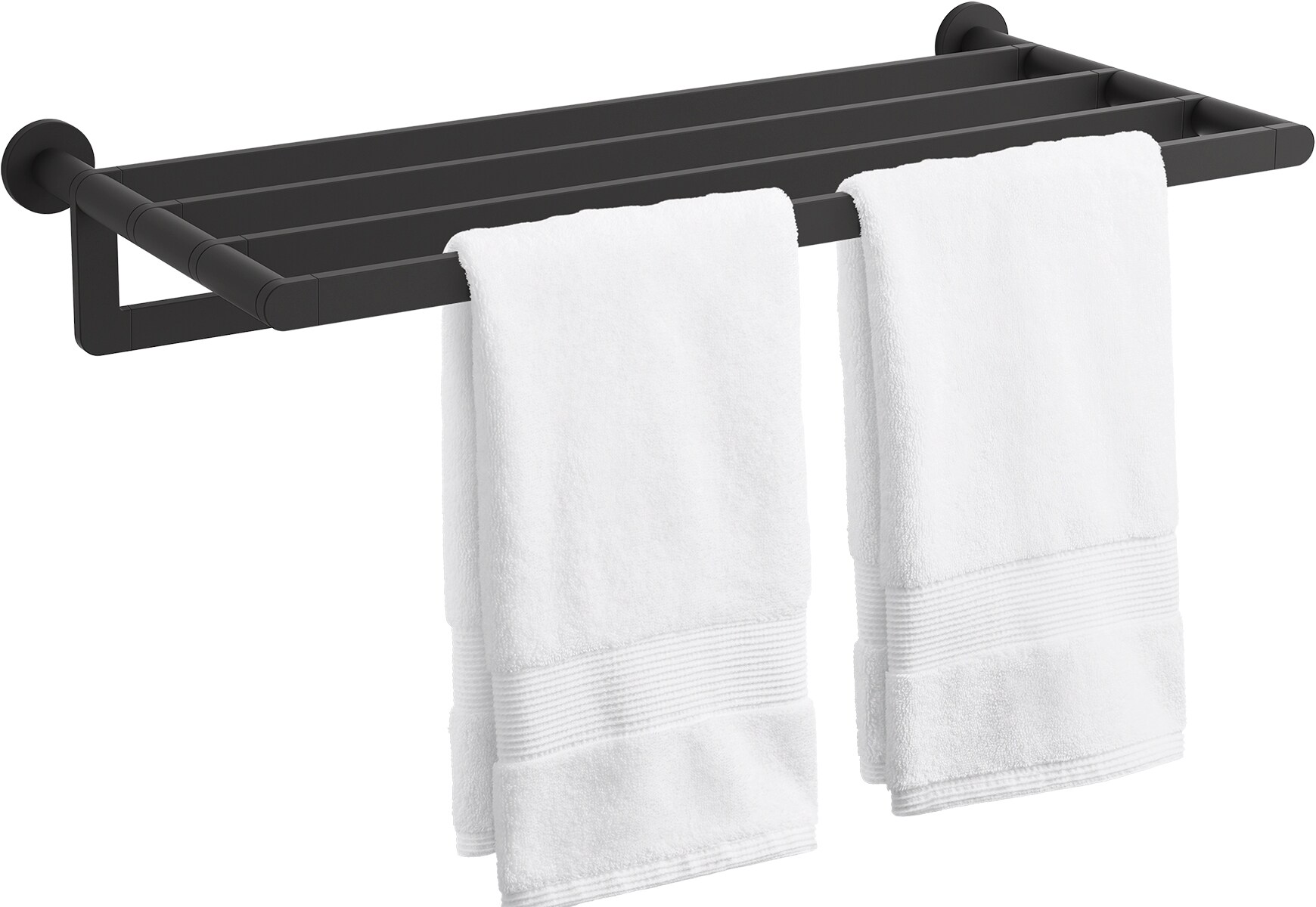 KOHLER Composed 24 in. Wall Mounted Towel Bar in Matte Black