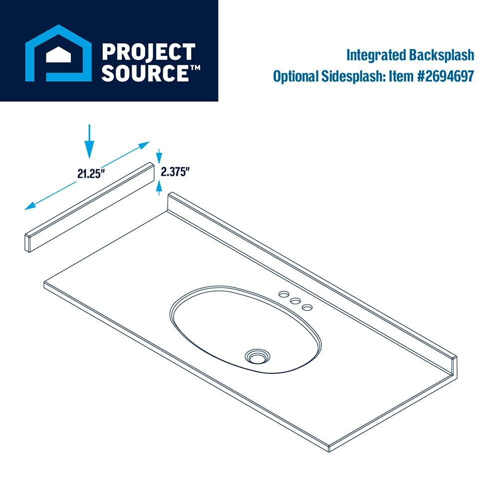 Project Source MP249-3 Vanity-Tops - View #6
