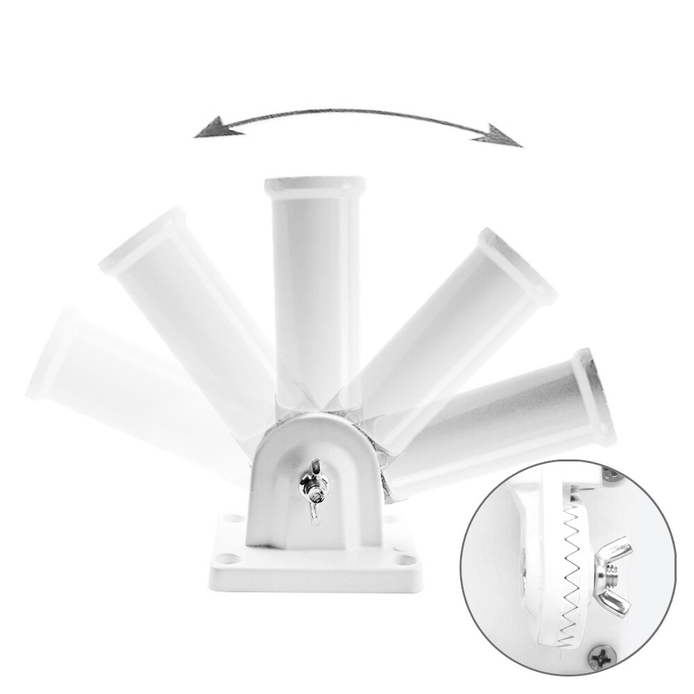 White Cast Iron Multi-Direction Flag Pole Holder