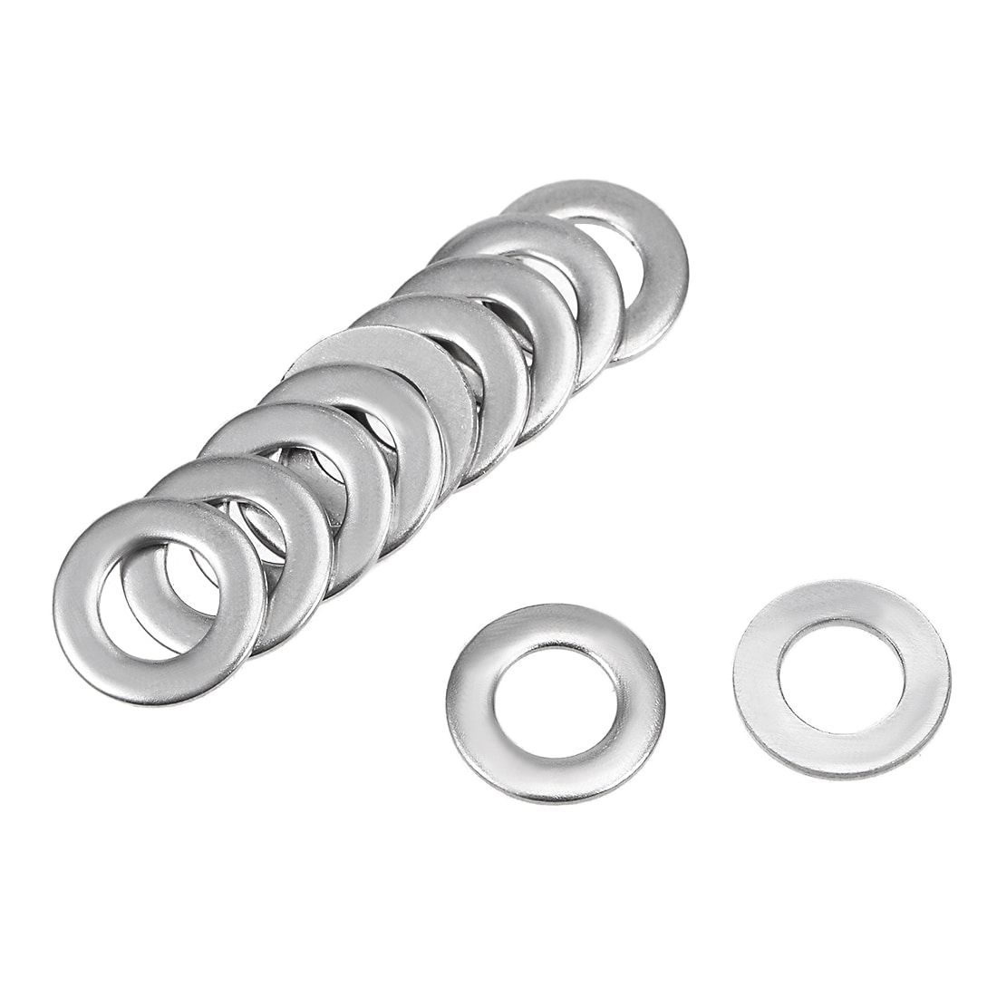 Unique Bargains 50pcs 3/16in x 3/8in x 1/32in 304 Stainless Steel Flat Washer for Screw Bolt