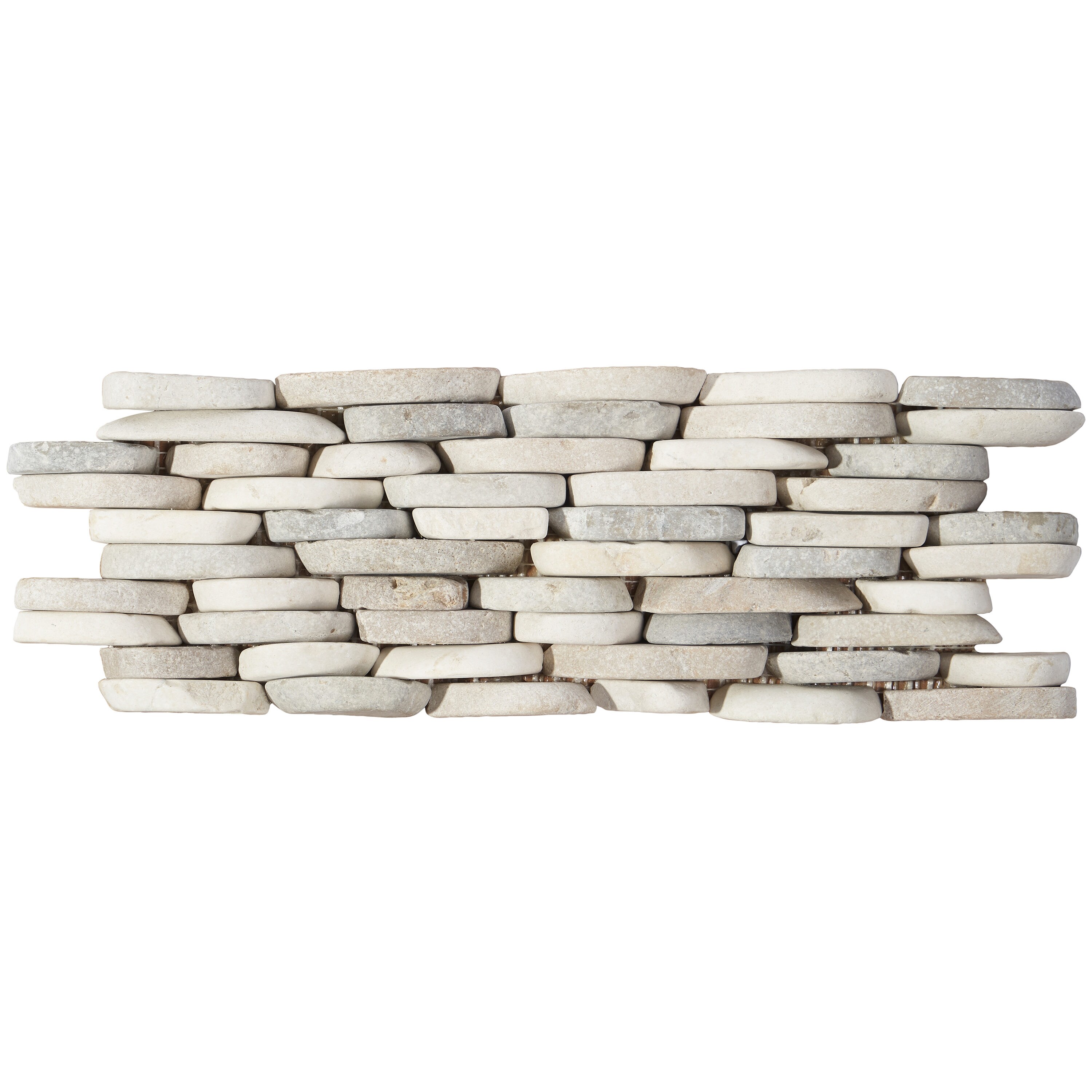 Artmore Tile EXT3RD105021 Sample - Landscape Light Blend 3-in x 6-in Natural Glass/Metal/Stone Wall Tile