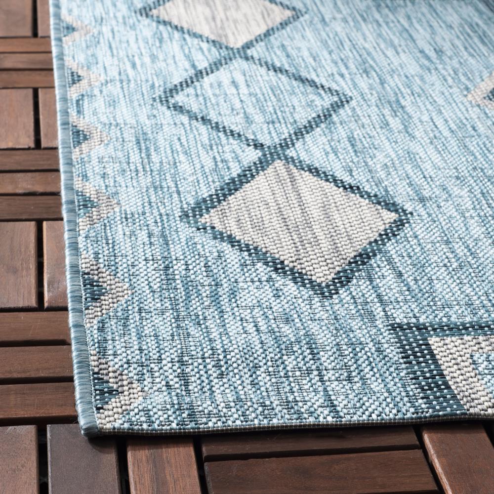 Safavieh 2' x 3'-7 Courtyard Cy8533-36812 Grey / Aqua Rug