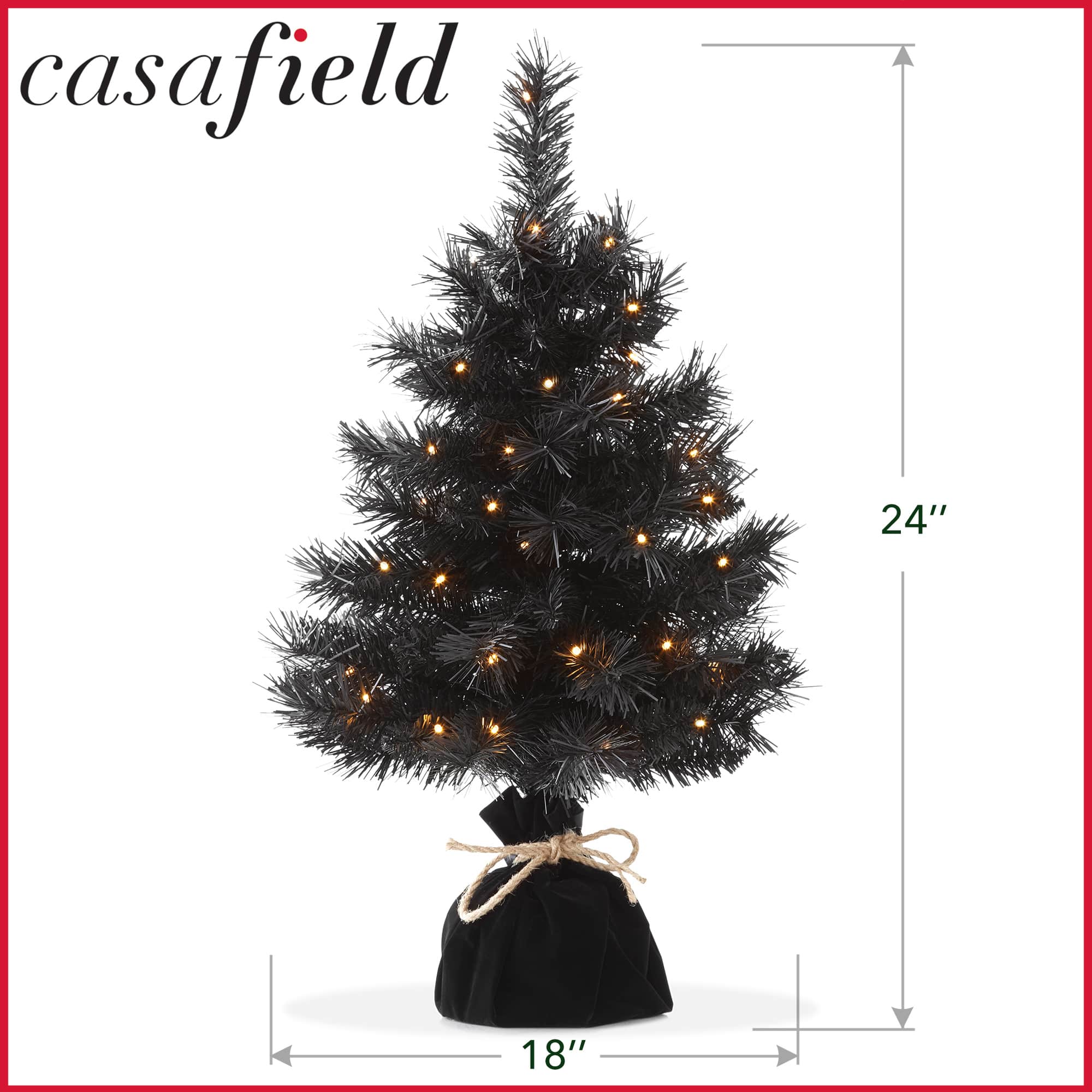 Casafield SZN-TR-625L-BLK Artificial-Christmas-Trees - View #6