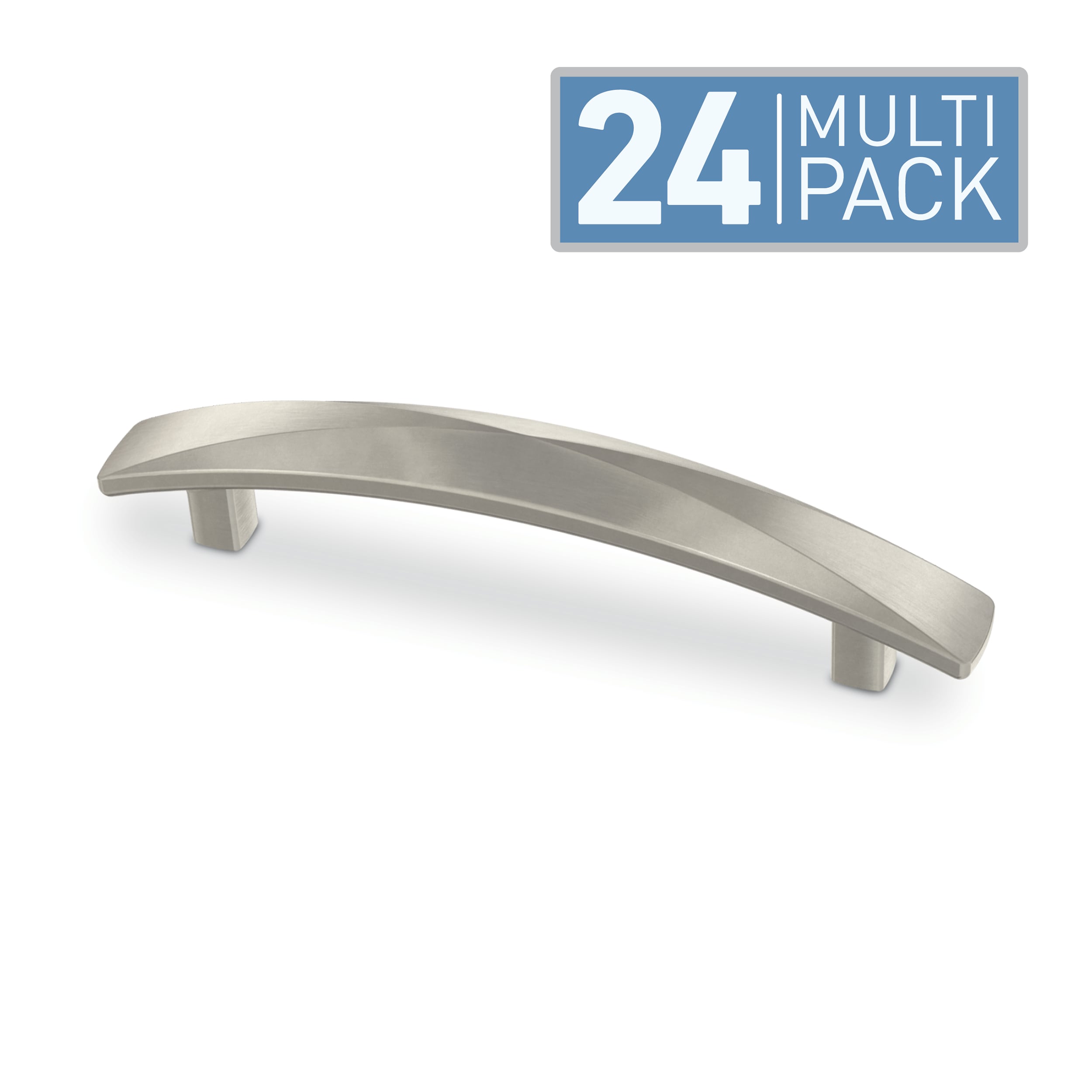 Brainerd Devereux 3-3/4-in Center to Center Satin Nickel Arch Bar Drawer  Pulls (24-Pack) in the Drawer Pulls department at