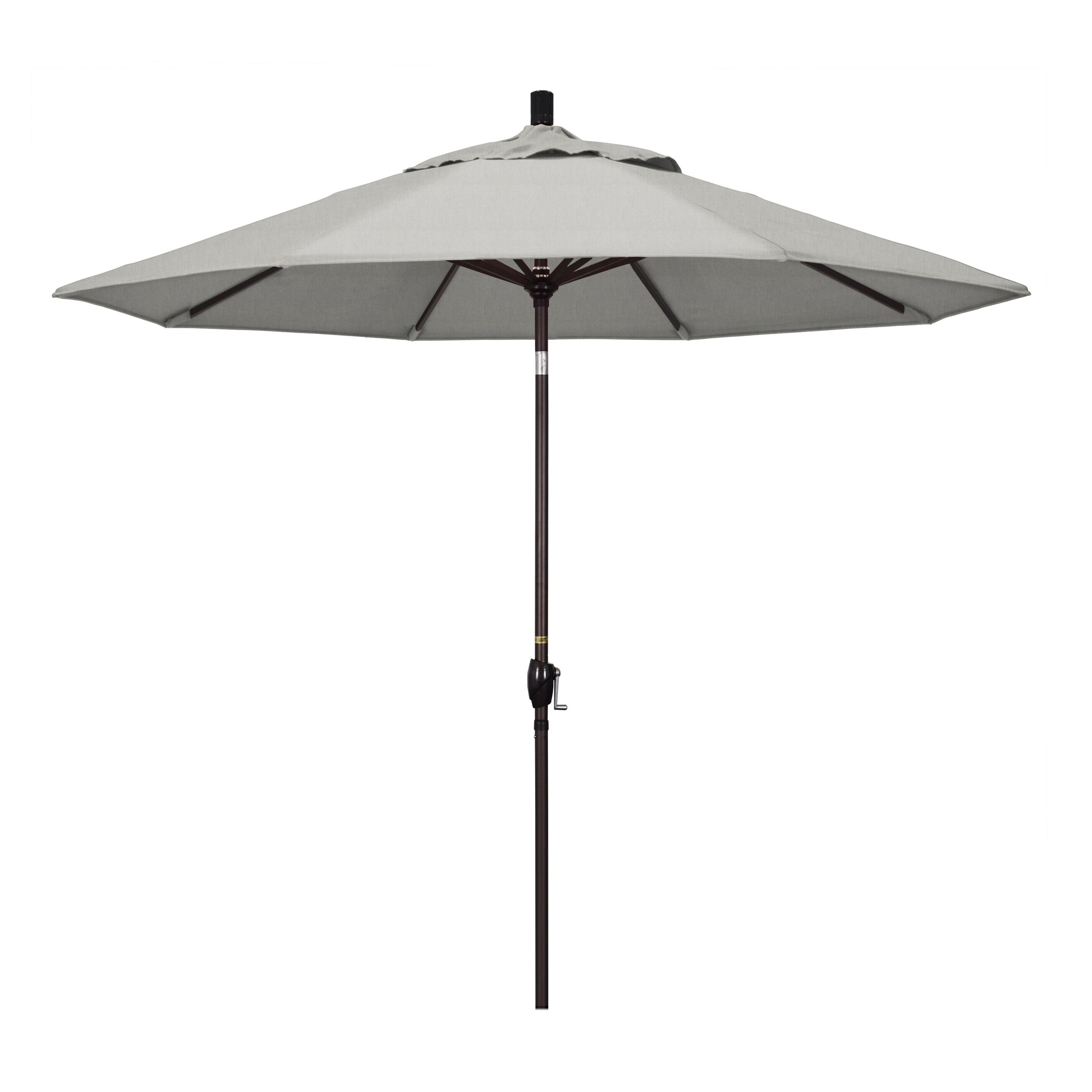 California Umbrella GSPT908117-5402 9-ft Aluminum Gray Push-button Tilt Market Patio Umbrella