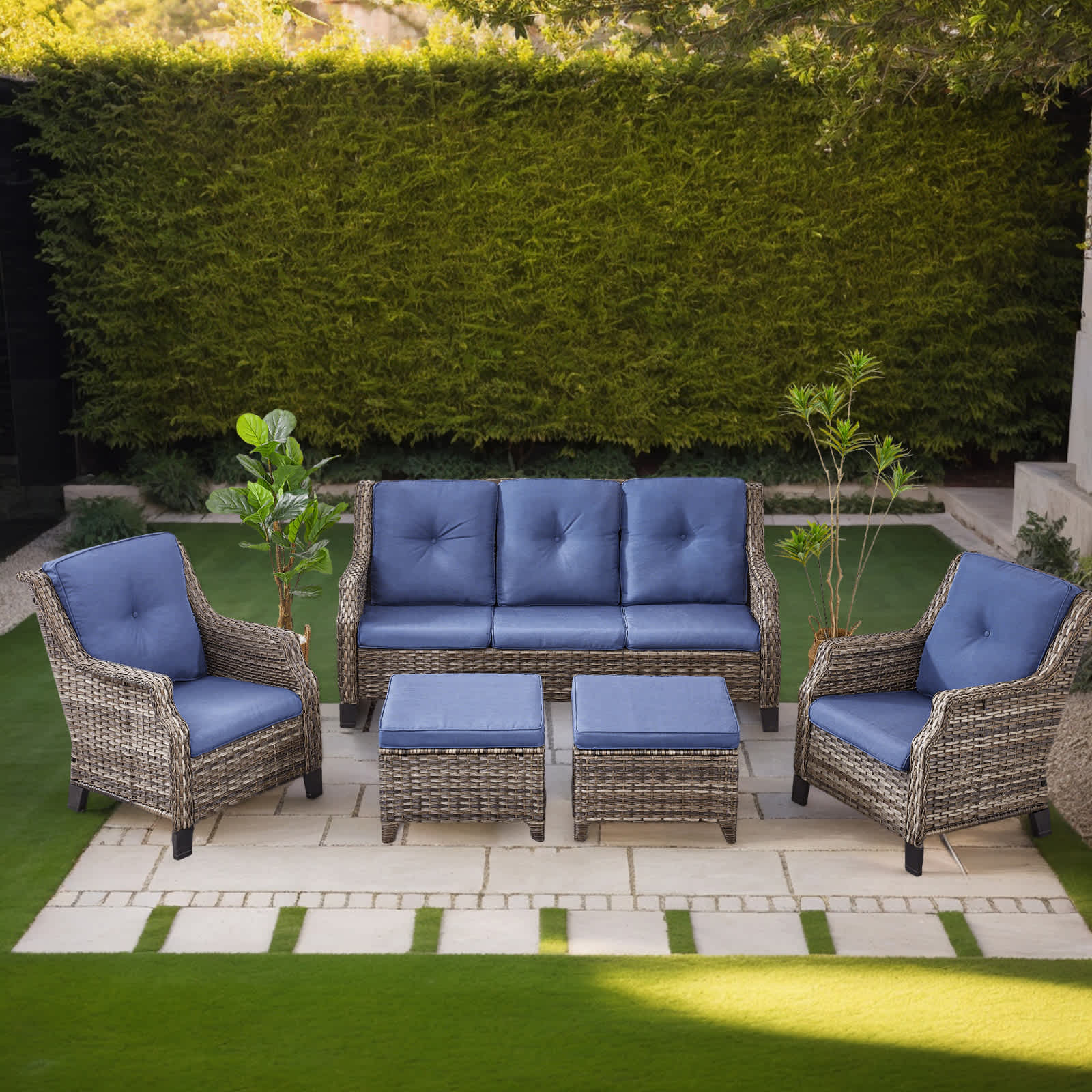 Bestier USLOW-O500218C-BLUE Patio-Conversation-Sets - View #3