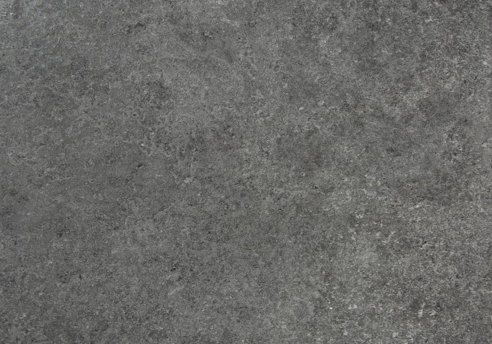 Elegant Contemporary C-Shaped Stone-Look Accent Table in Grey & Black