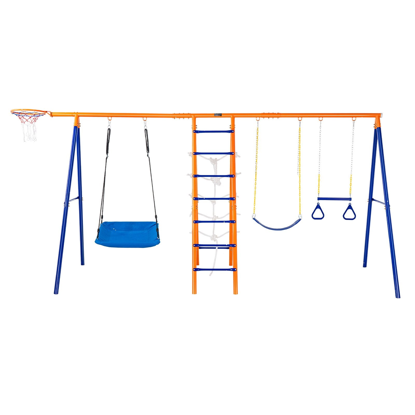 Runesay SS-10 Swing Sets Blue and Orange Metal Rope Swing