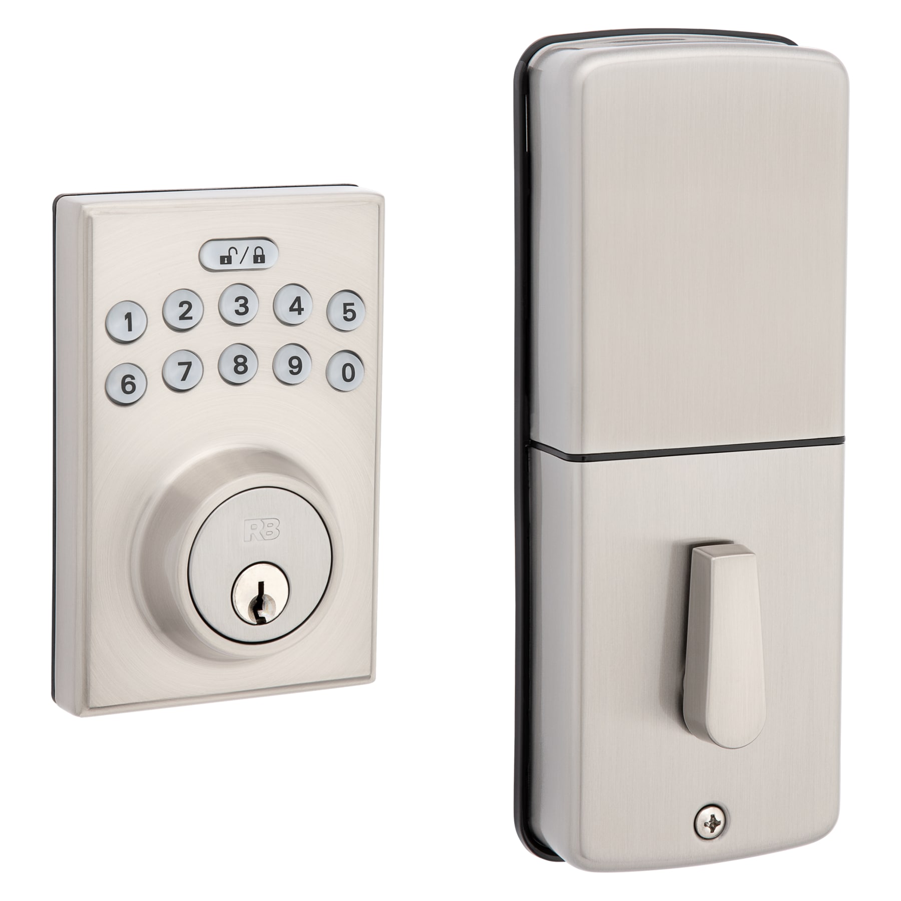 RELIABILT 92740-004 Bragg Satin Nickel Electronic Deadbolt Keypad