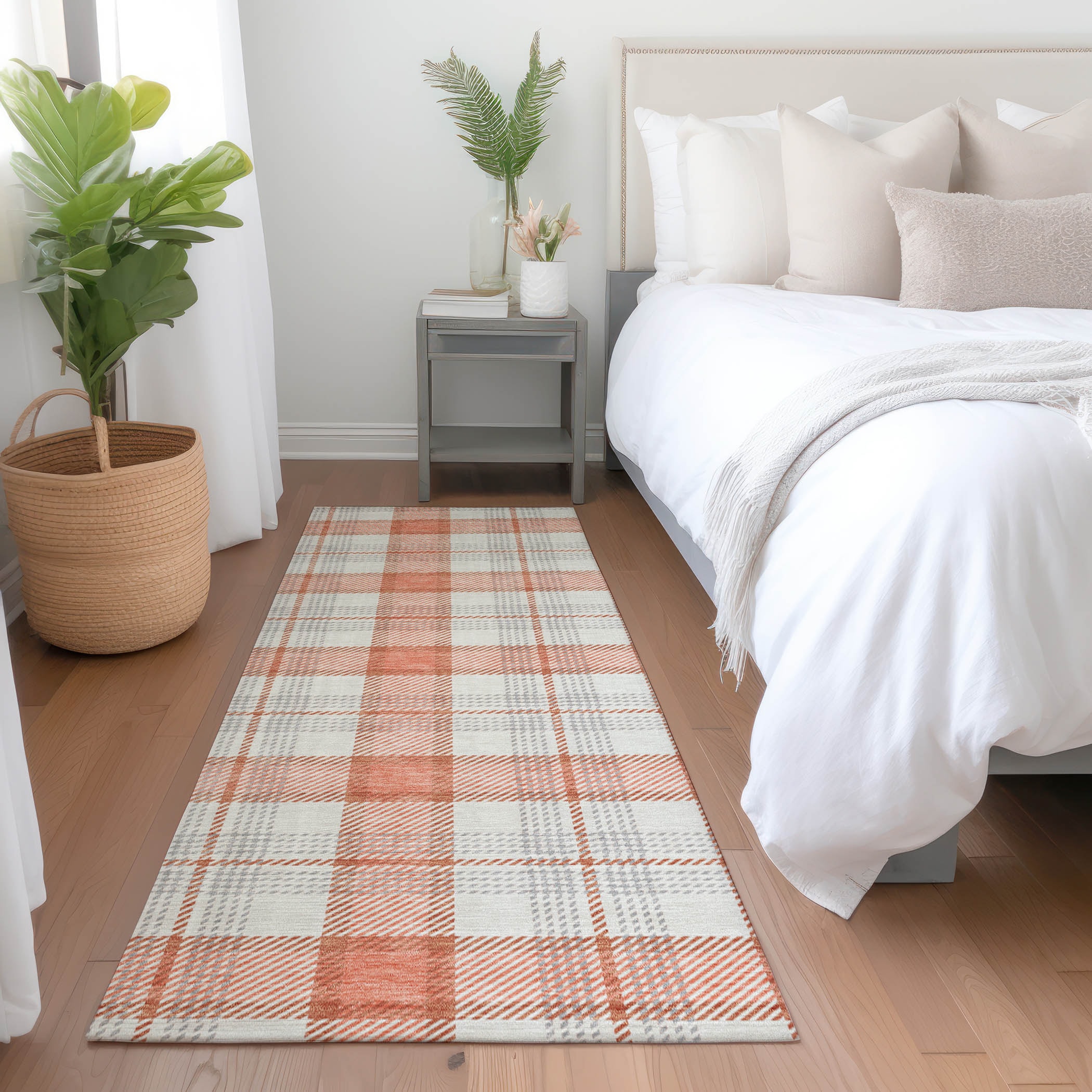 Addison Rugs ACN1052CR2X8 Chantille ACN1052CR 2 x 7 (ft) Polyester Coral Rectangular Indoor/Outdoor Geometric Machine washable Runner rug