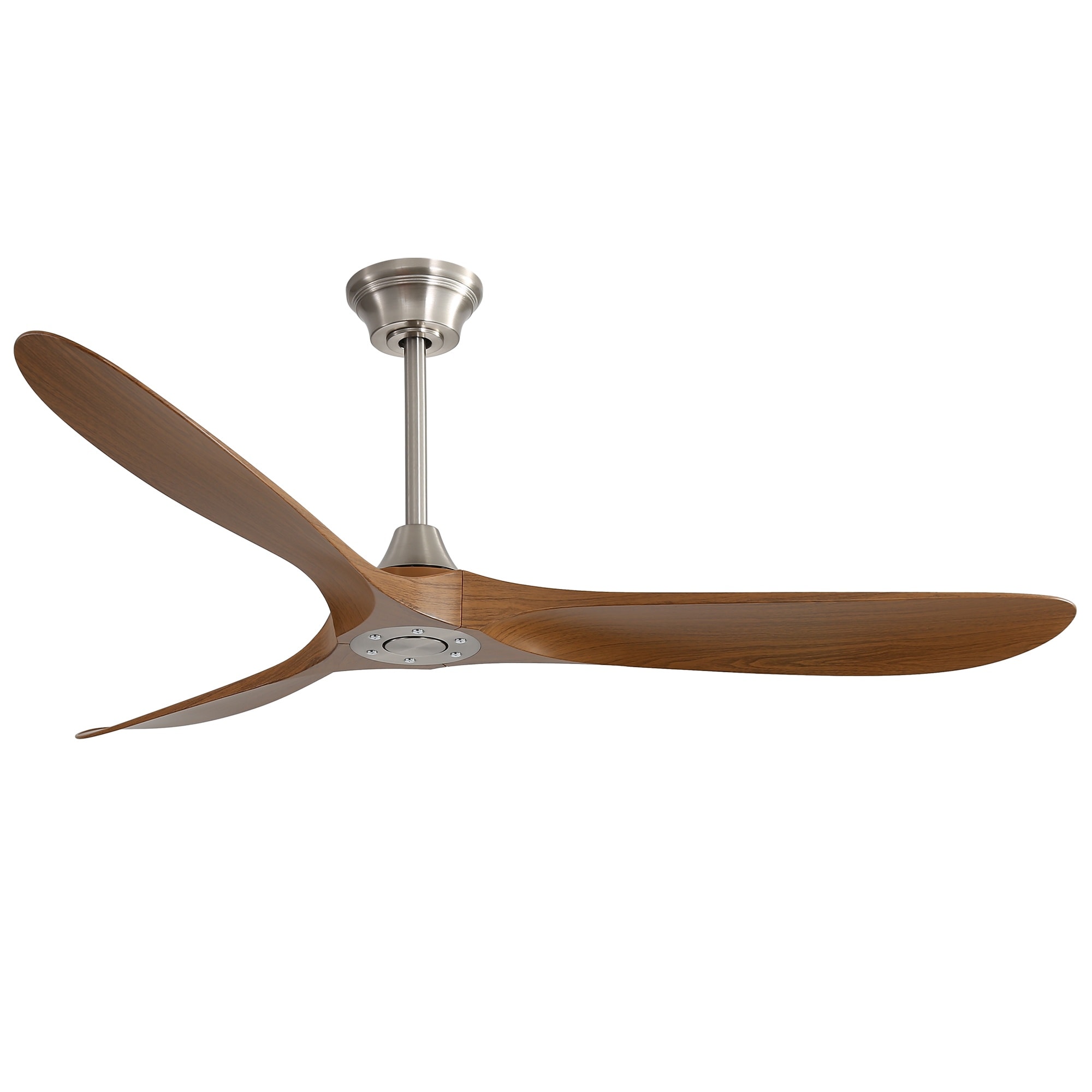 HyperDrop Cart 60-in Indoor Modern Ceiling Fan with 6 Speed Remote 3 Solid Wood Blades for Living Room #B-IB7FM53N82EZ