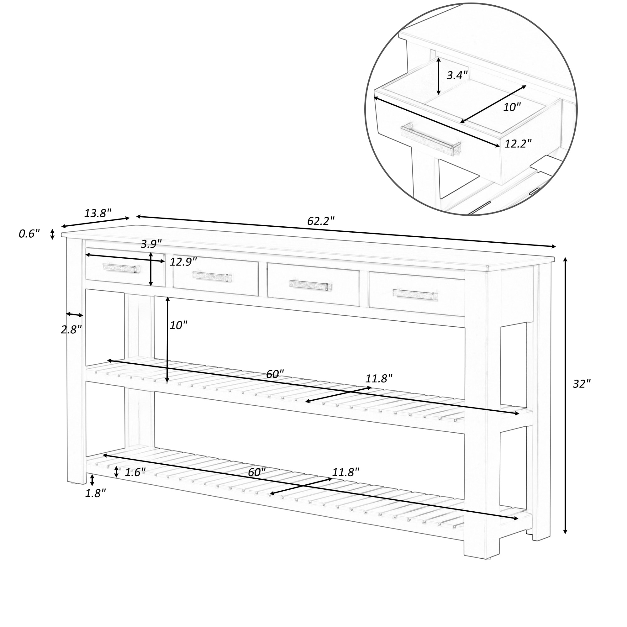 ModernLuxe N711P241286B Console-Sofa-Tables - View #12
