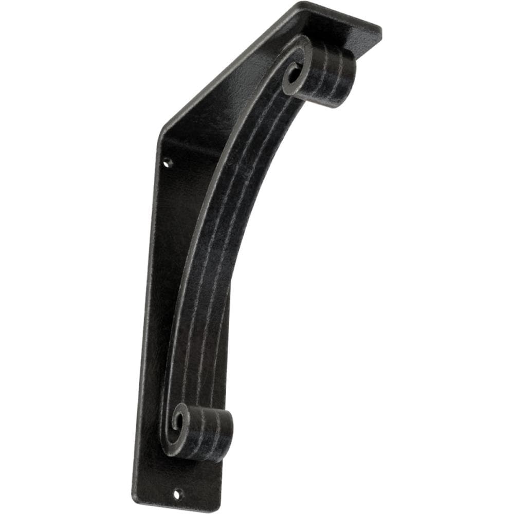 Ekena Millwork BKTM02X05X08TLEAPW Legacy 5.5-in x 2-in x 8-in Gray Wrought iron Mounting bracket