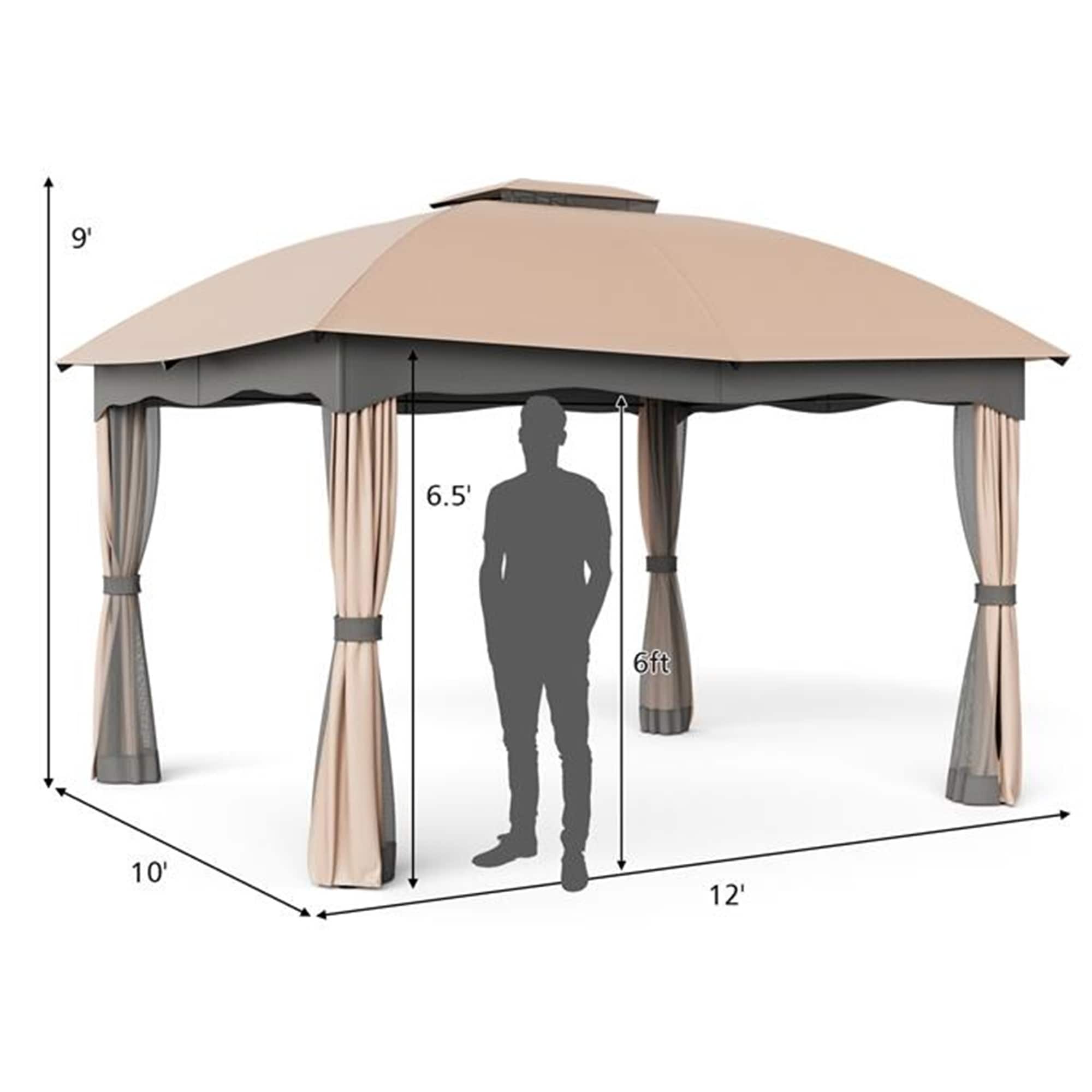 BABOOM BOM-0384GR-CO Wood-Resin-Gazebos - View #5