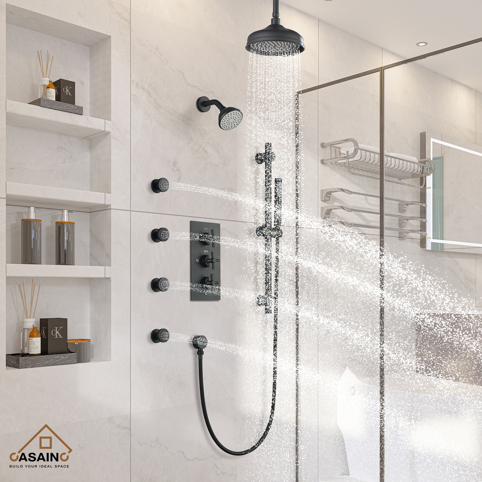 CASAINC WE-KF10GD Showerhead-Bar-Panels - View #4