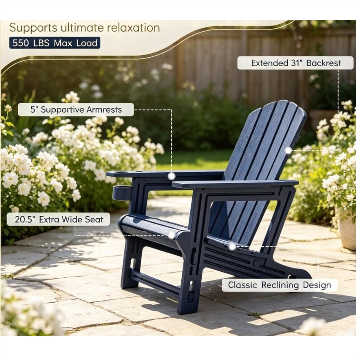 Watnature Outdoor Space Benche combining Blue Folding Design and Metal ...