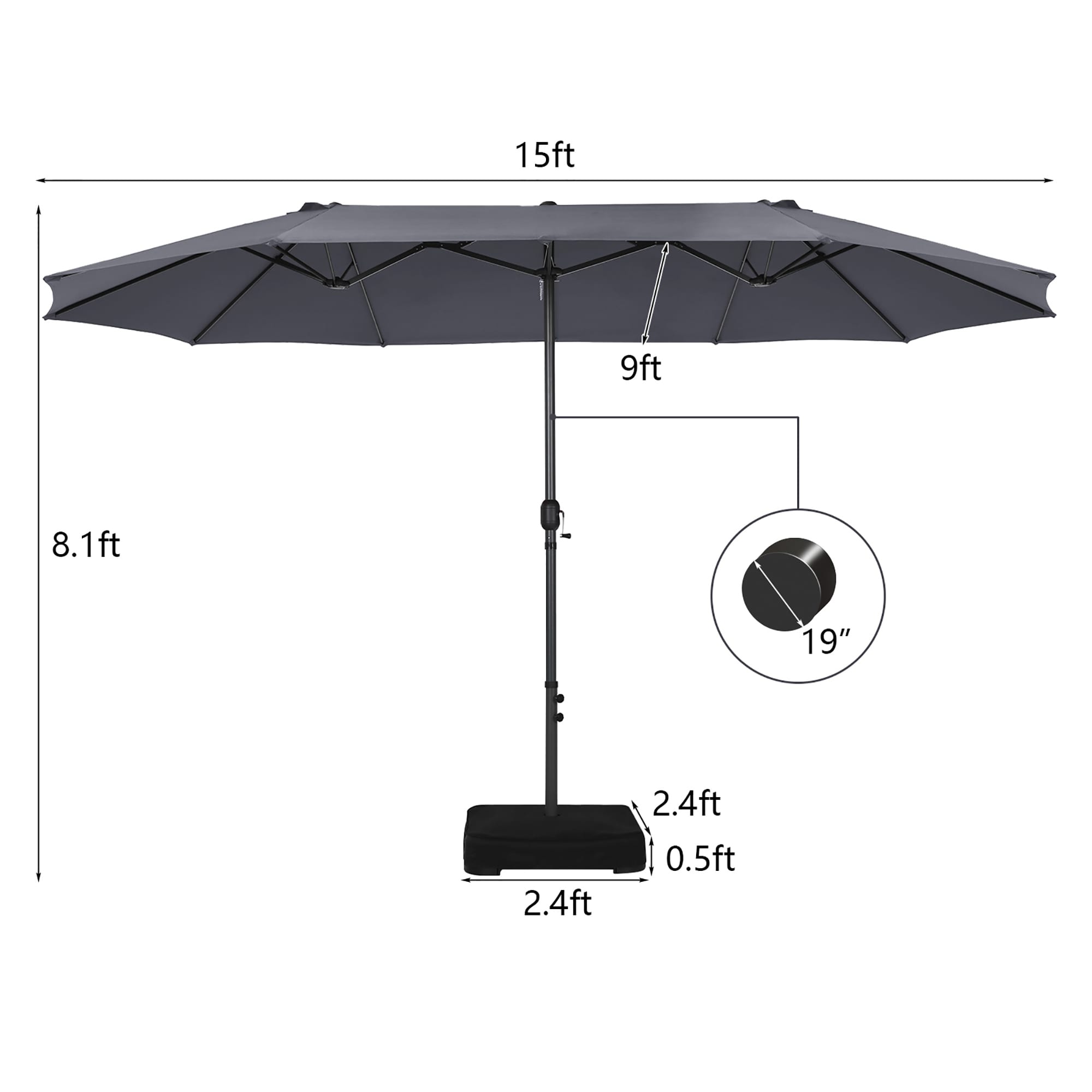 Costway LWS00261 Umbrellas-2 - View #2