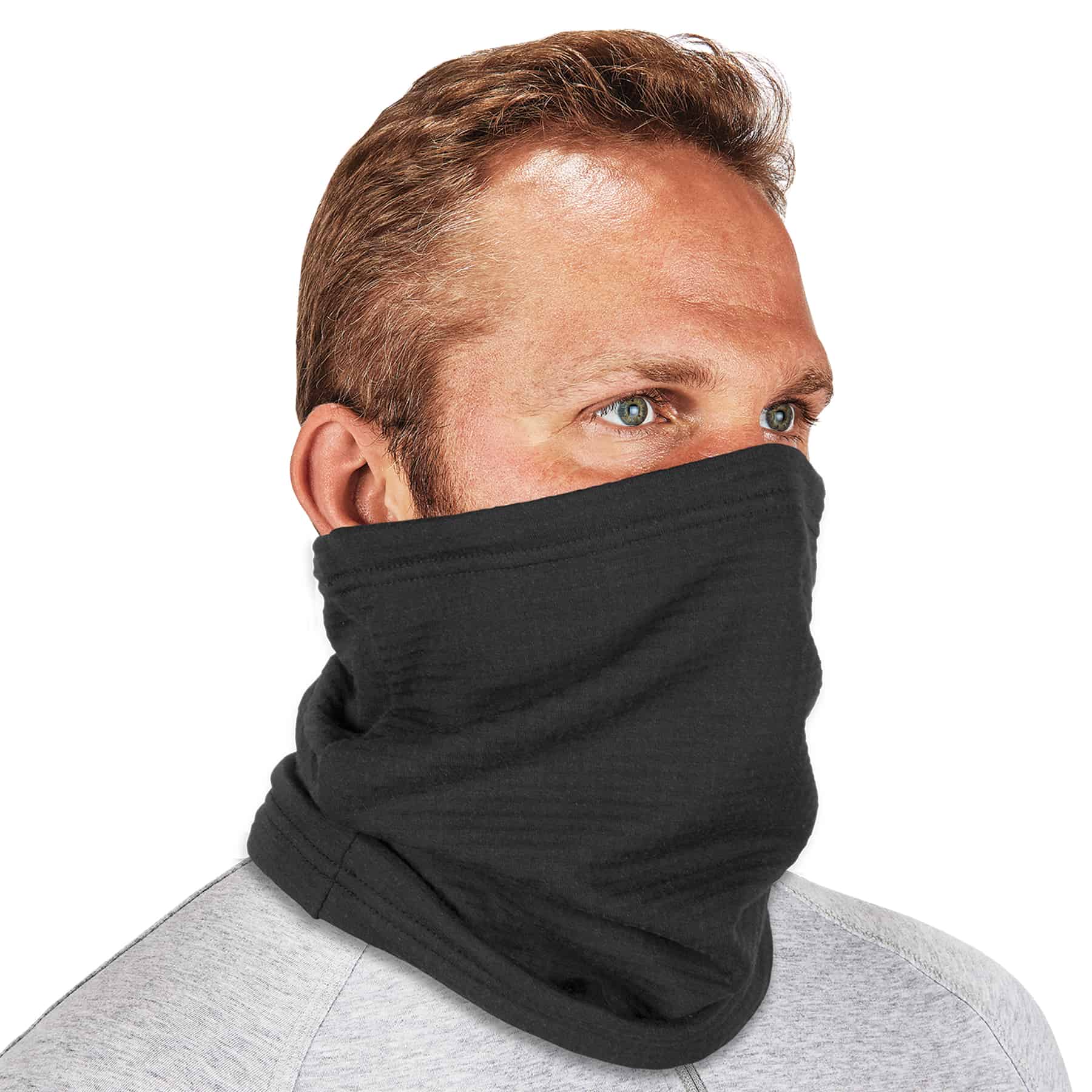 Ergodyne Black Synthetic Neck Warmer (One Size Fits Most) in the Headwear  department at