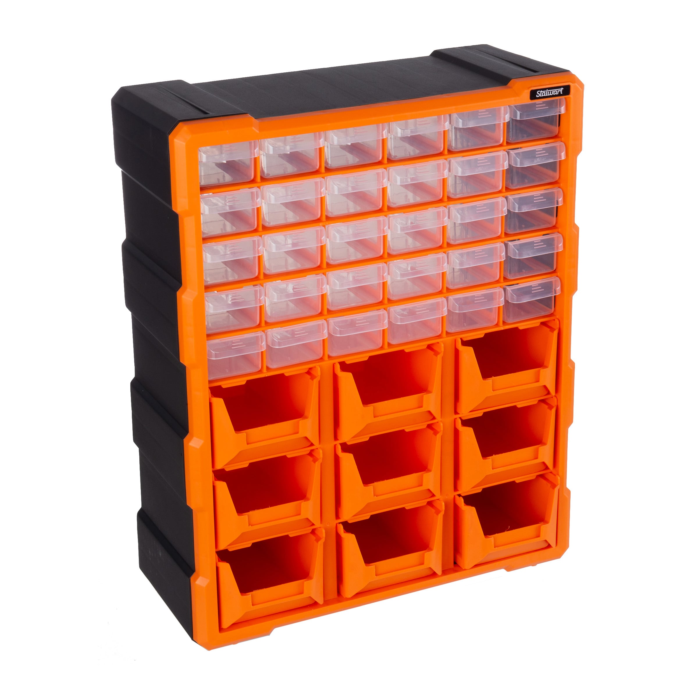 Stalwart Plastic Tool Box with Handle - 3-Tier Toolbox with Drill Bit  Holder by Stalwart (Red) & Reviews