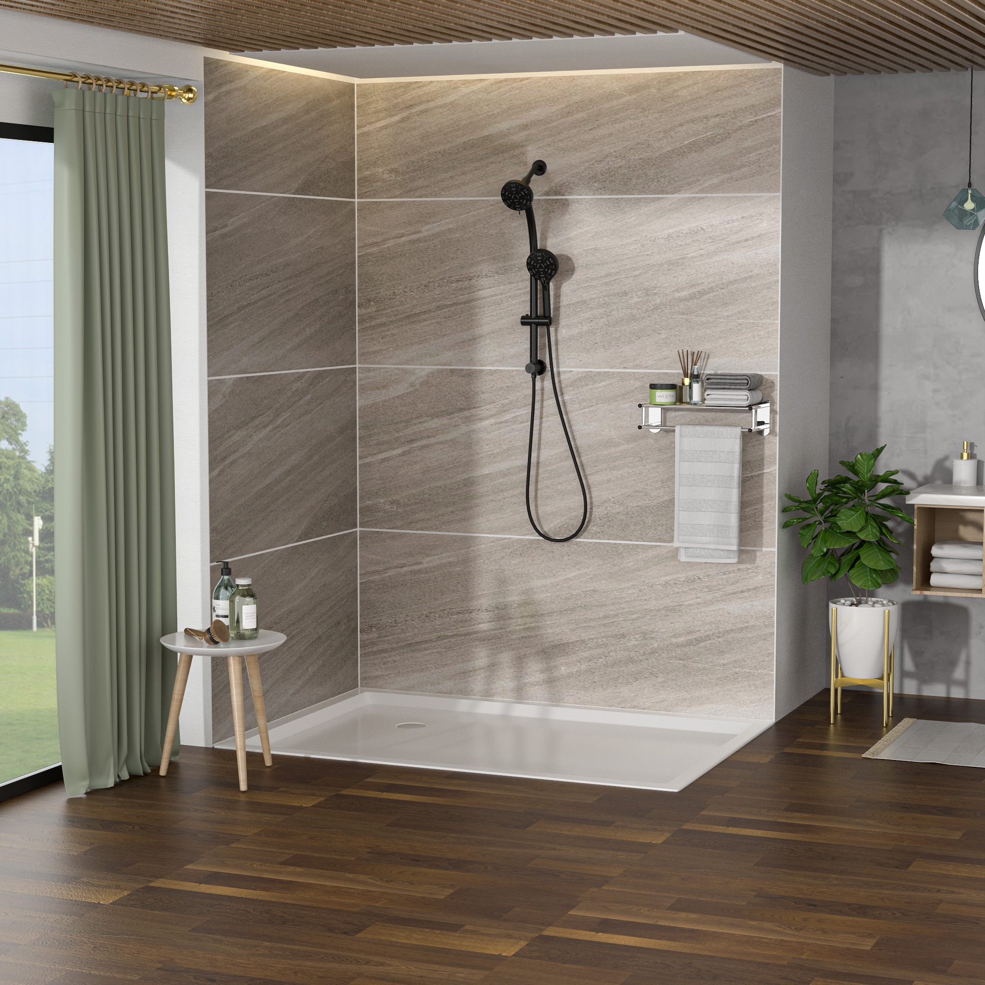 Clihome CL-007MB-SL Showerhead-Bar-Panels - View #4